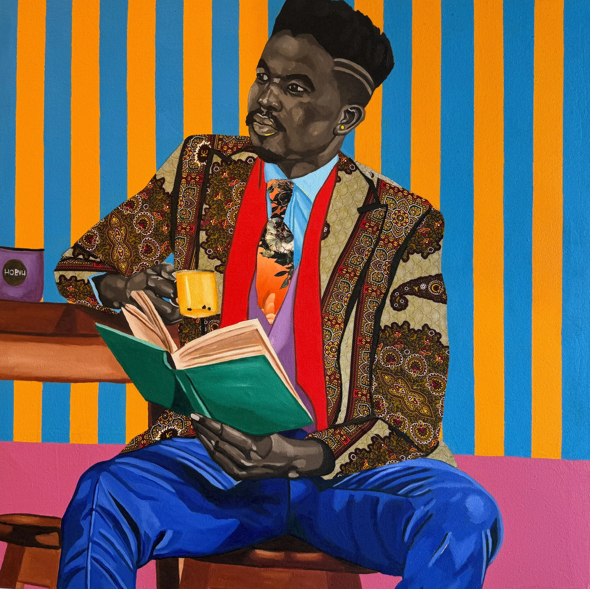 African Swag, 40 x 40 in.