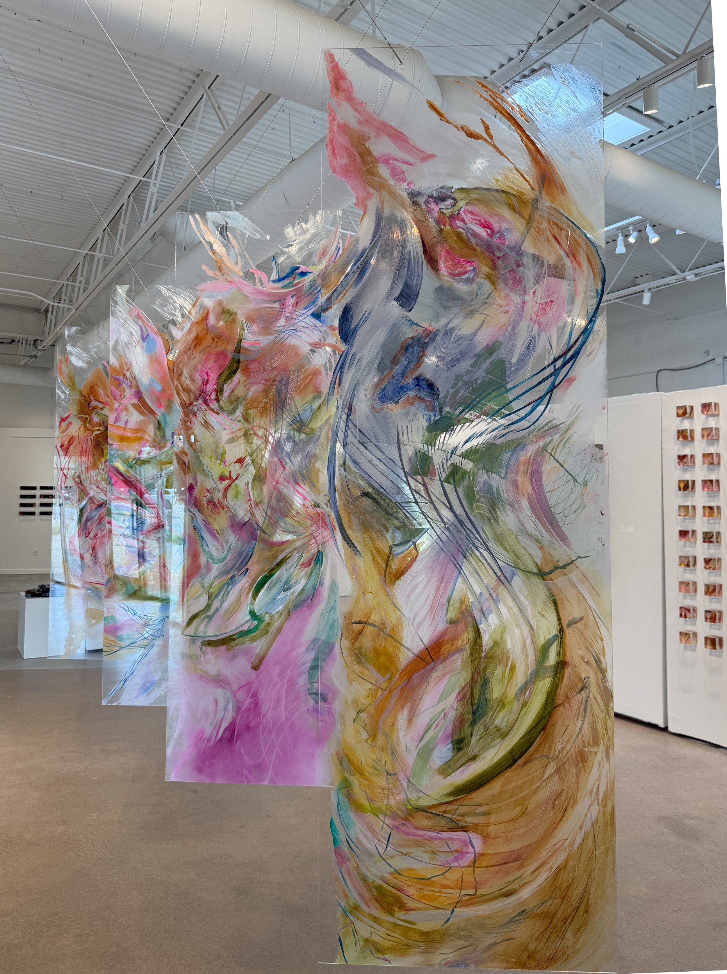 Grief, Fear, Excitement, And Apathy, 4 Panels each 75 x 23 in