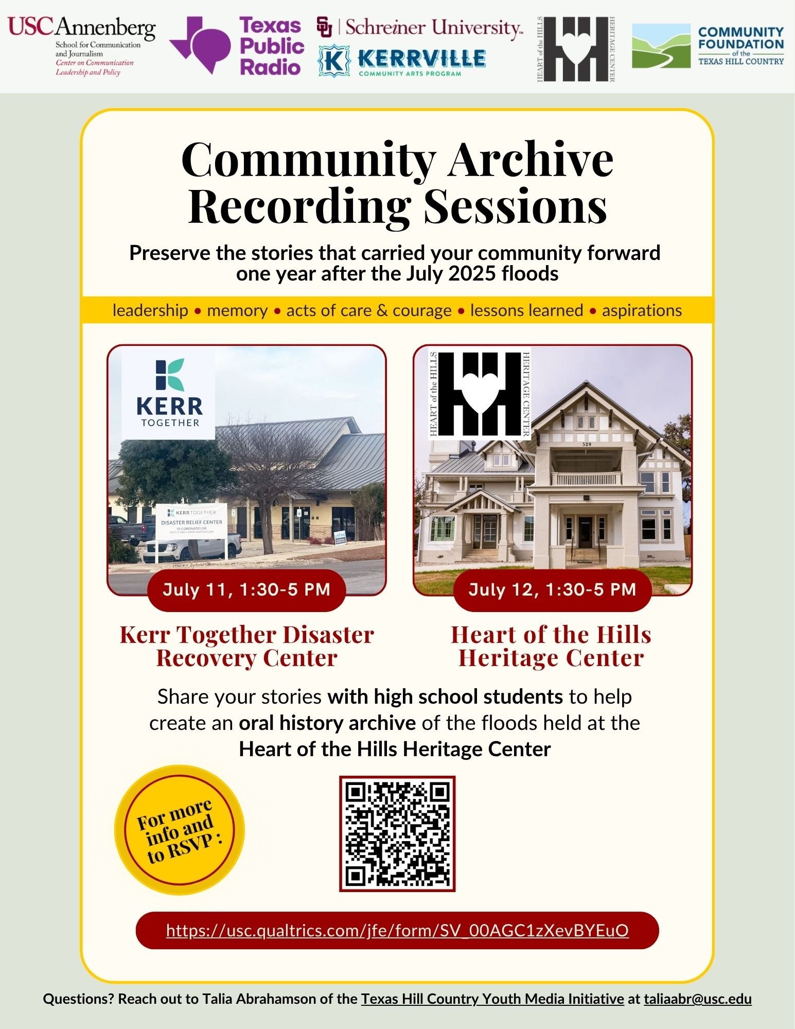 Community Archive Recording Session