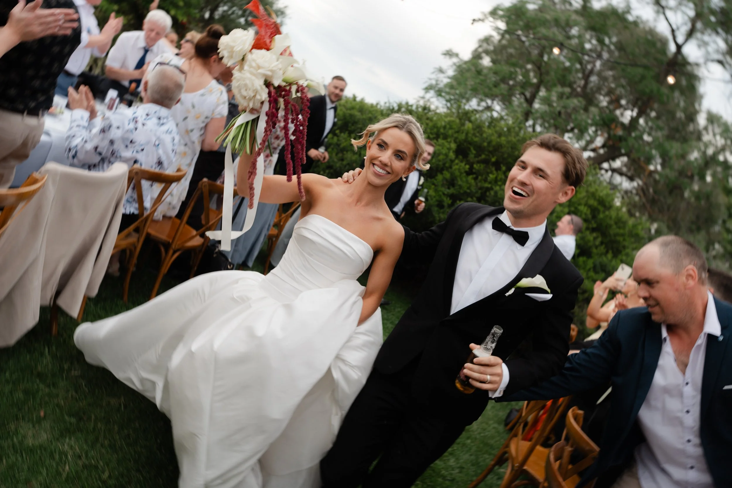 Crimson, Calla Lilies &amp; Long Tables Under the Stars — Maddi &amp; Jack at BoxGrove Bathurst