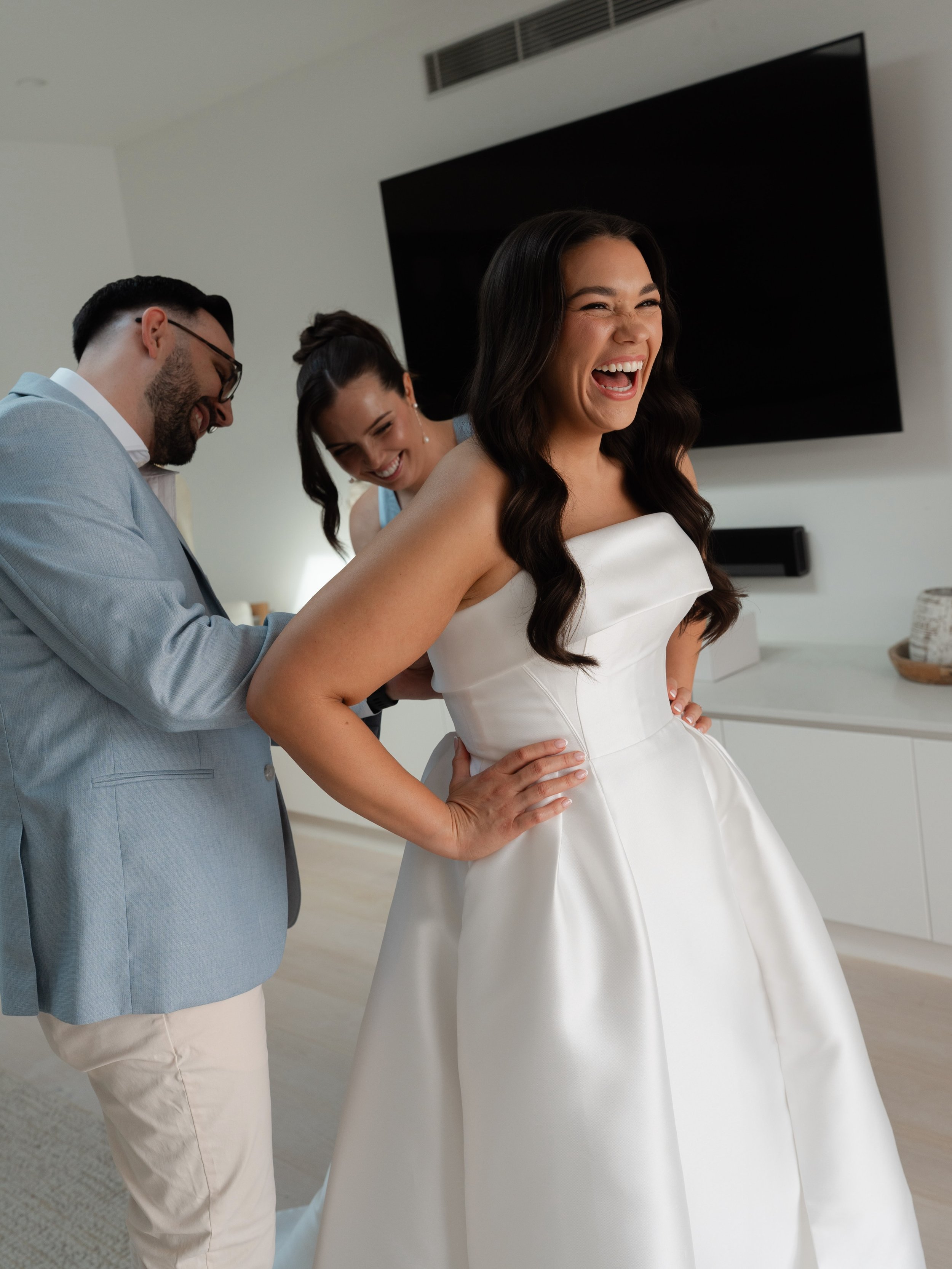 The morning of your wedding moves fast. But when you&rsquo;re surrounded by the people who know you best, who show up to do your zip and fix your dress and make you laugh before you&rsquo;ve even had a chance to feel nervous, it slows down in the bes