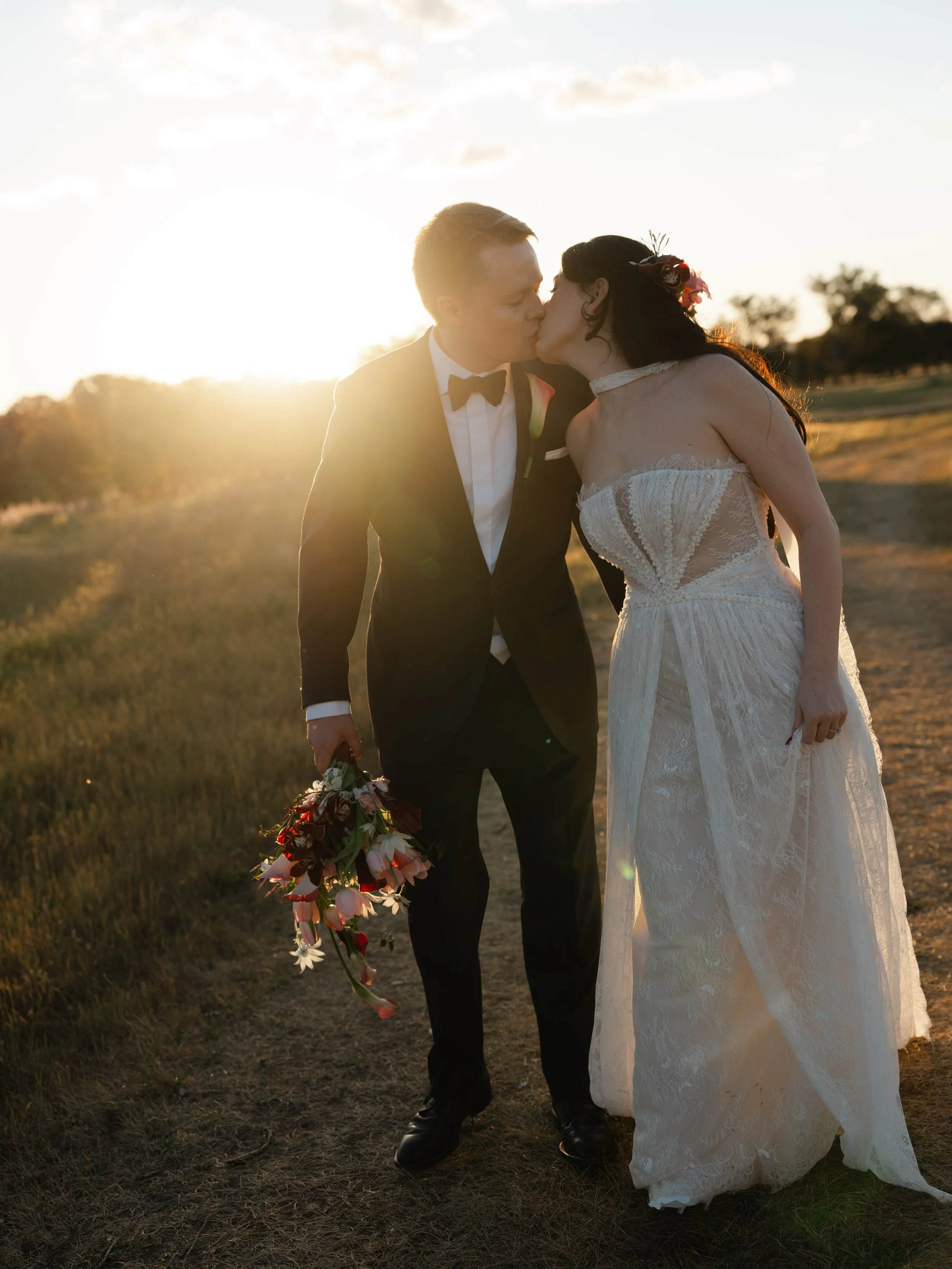 Olivia and Thomas. A day in Mudgee that felt every bit as beautiful as it looked.

Beneath the trees, surrounded by their favourite people, there were tears, laughter and a little help from the Mudgee pollen.

The afternoon unfolded slowly. Champagne