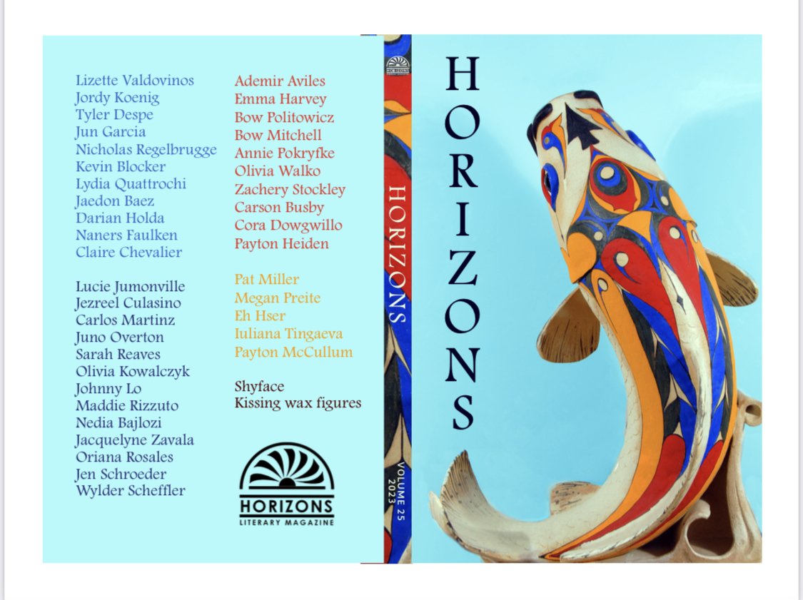 Koi #6 honored to be on the cover of the annual Horizon magazine of Waubonsee College.