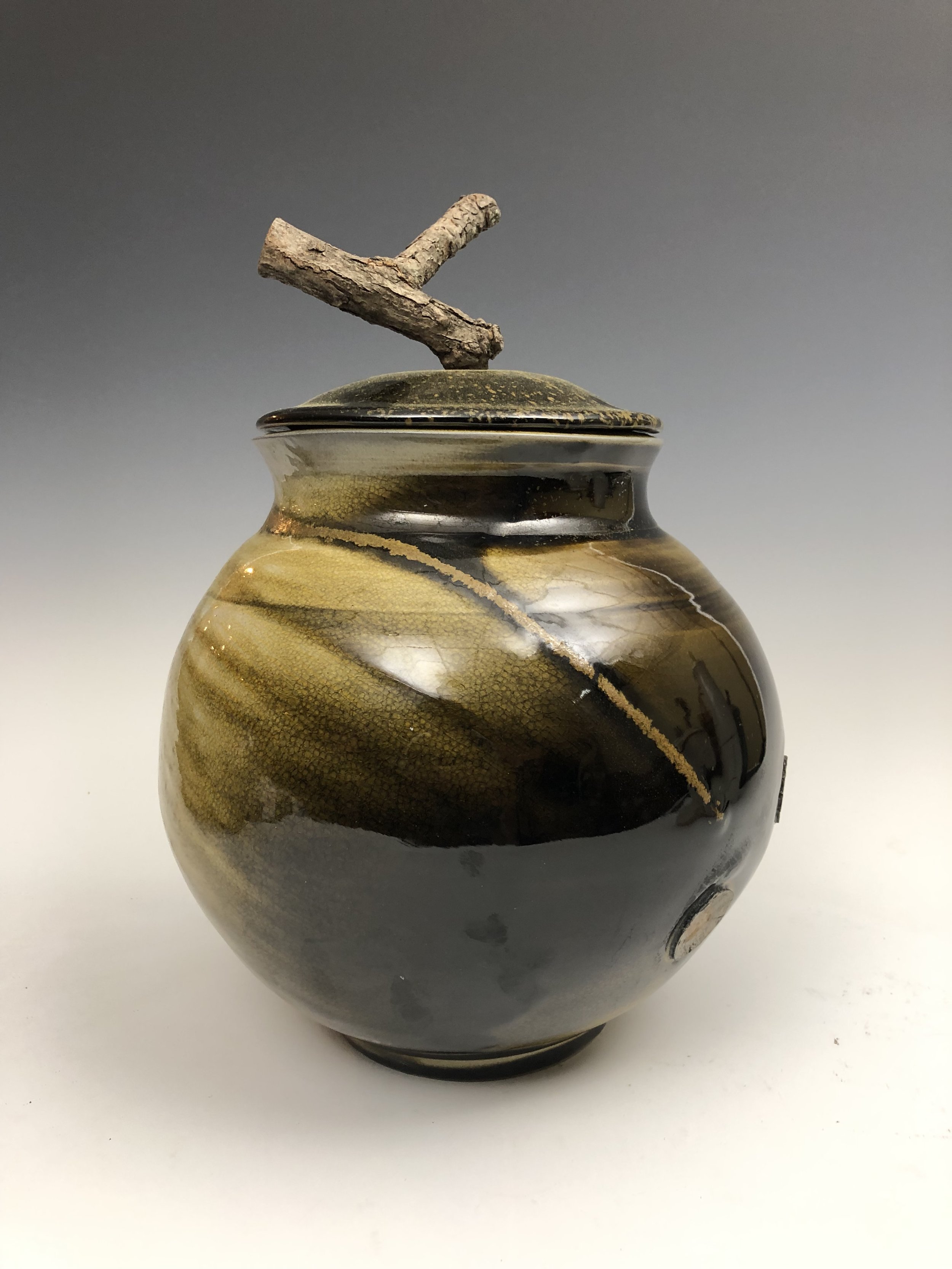 Moon jar - Wood Salt Fired at Waubonsee College 2023