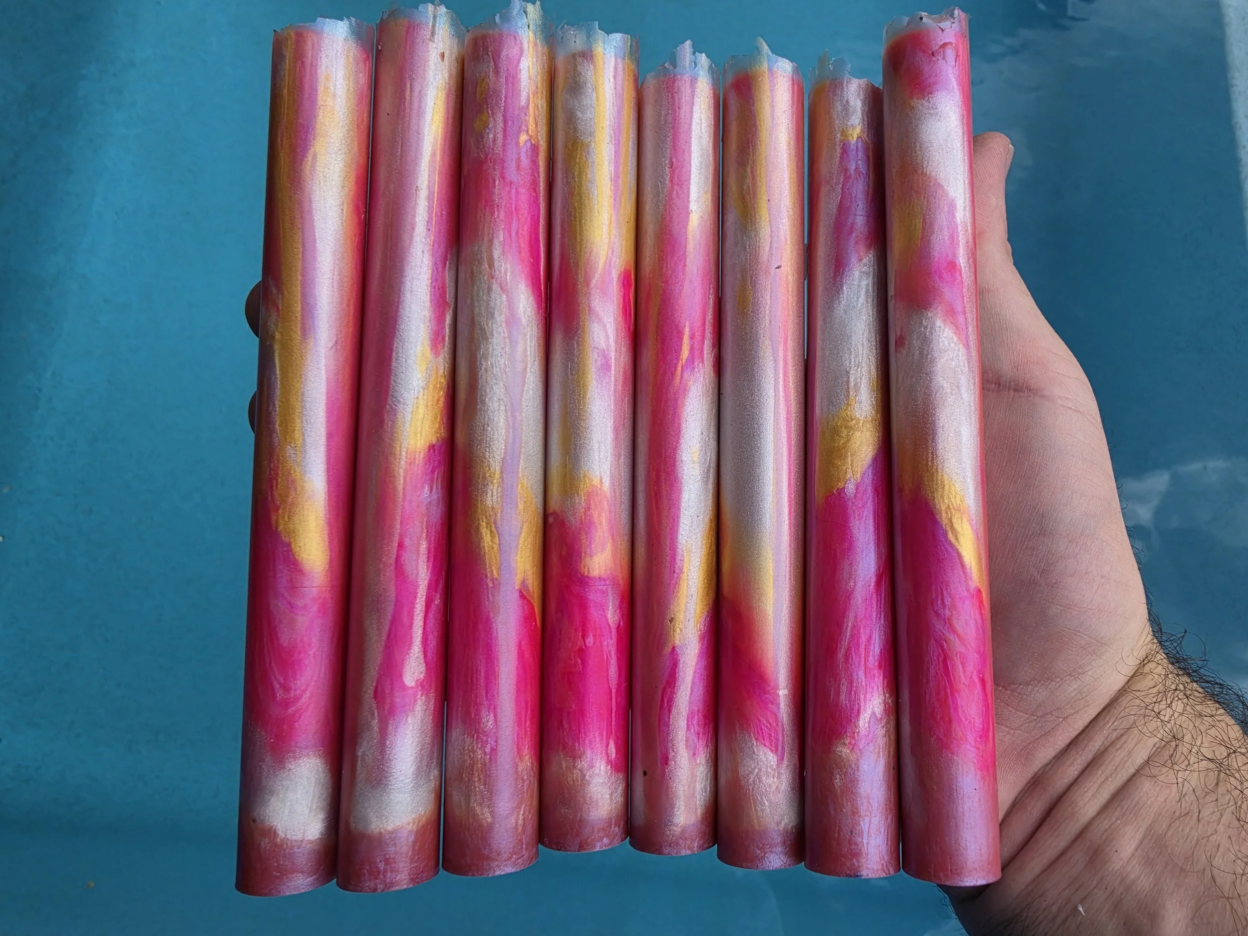 White Pink and Splash of gold