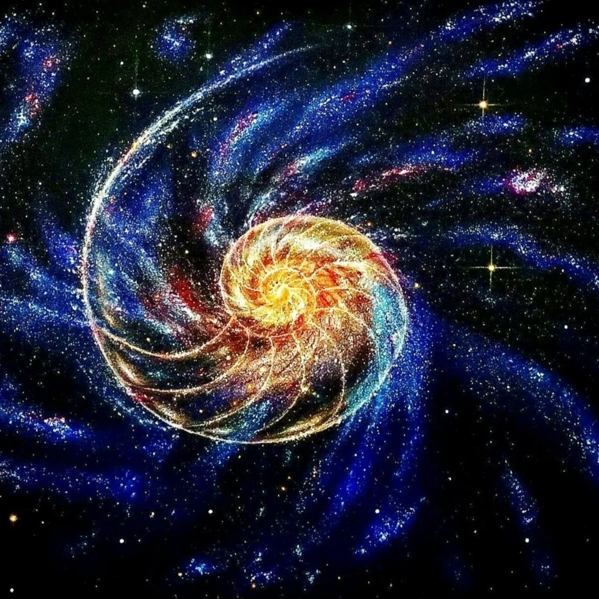 Sacred Spiral, 2020, acrylic on canvas, 24 inches by 30 inches. Sold.
