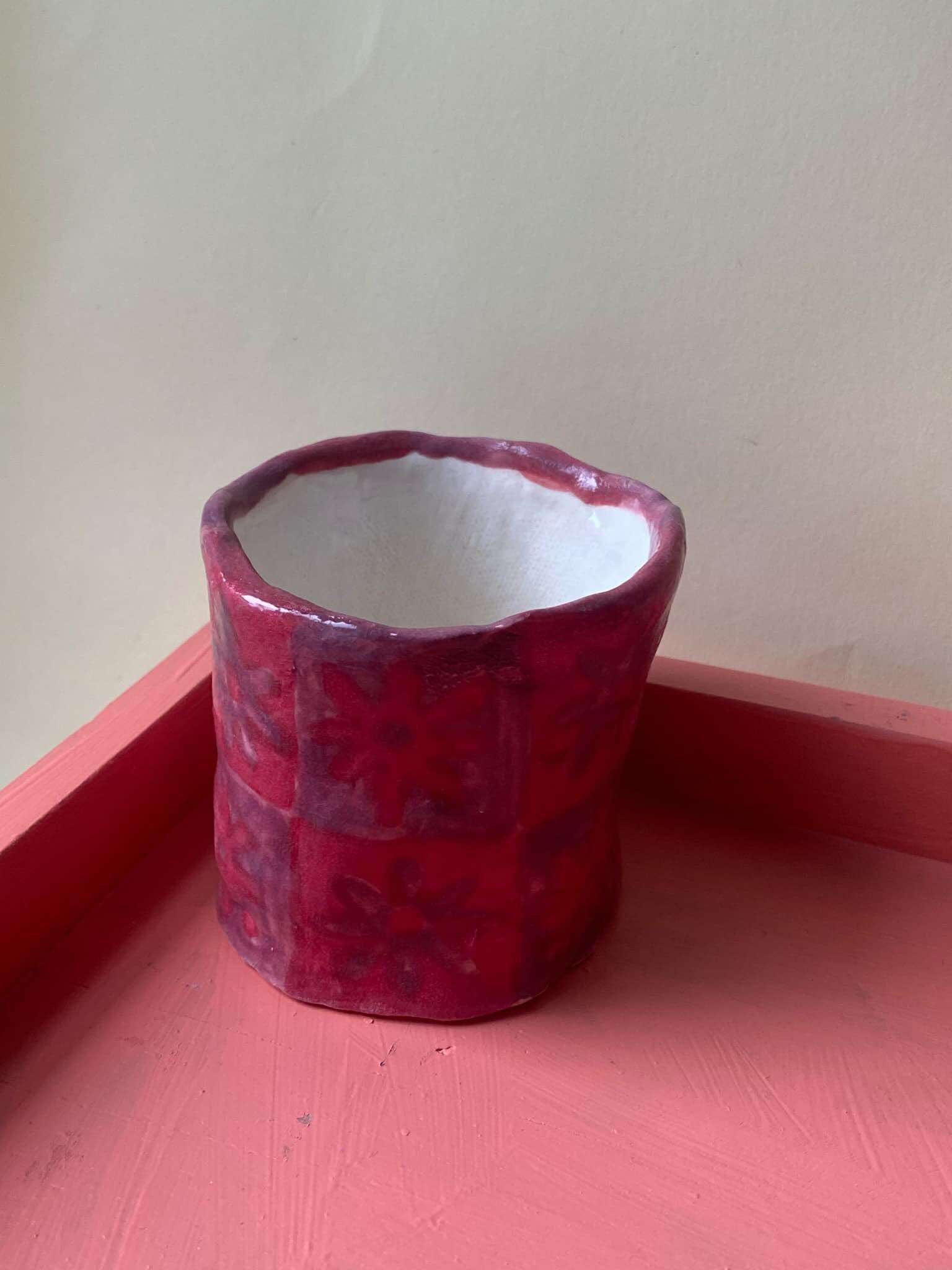 Red Chessboard Mug