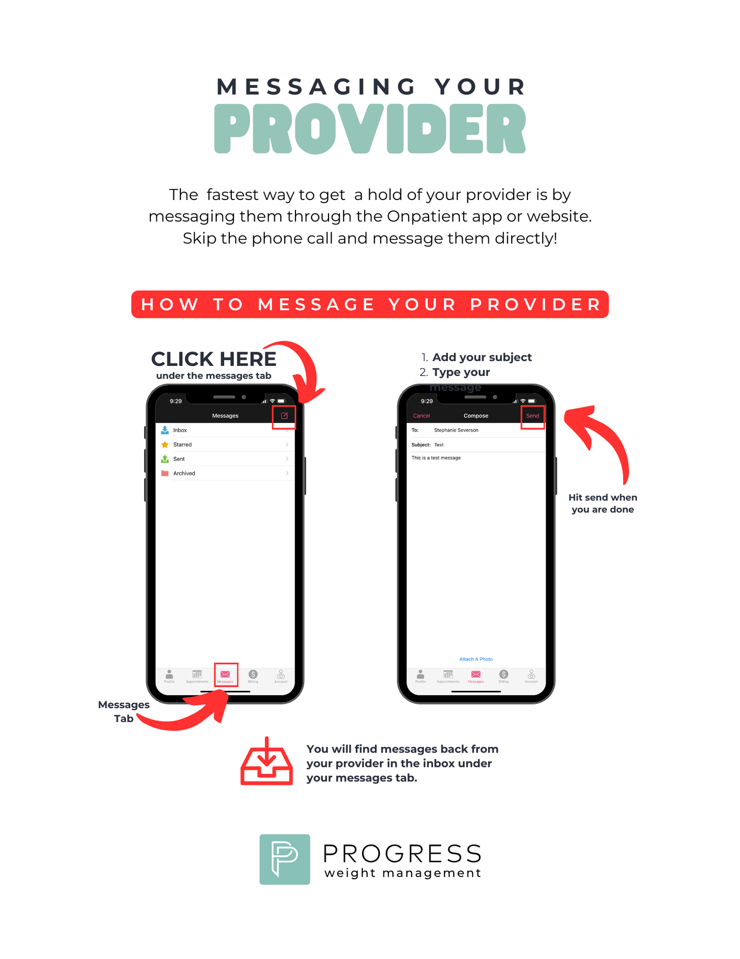Messaging Your Provider — Progress Weight Management