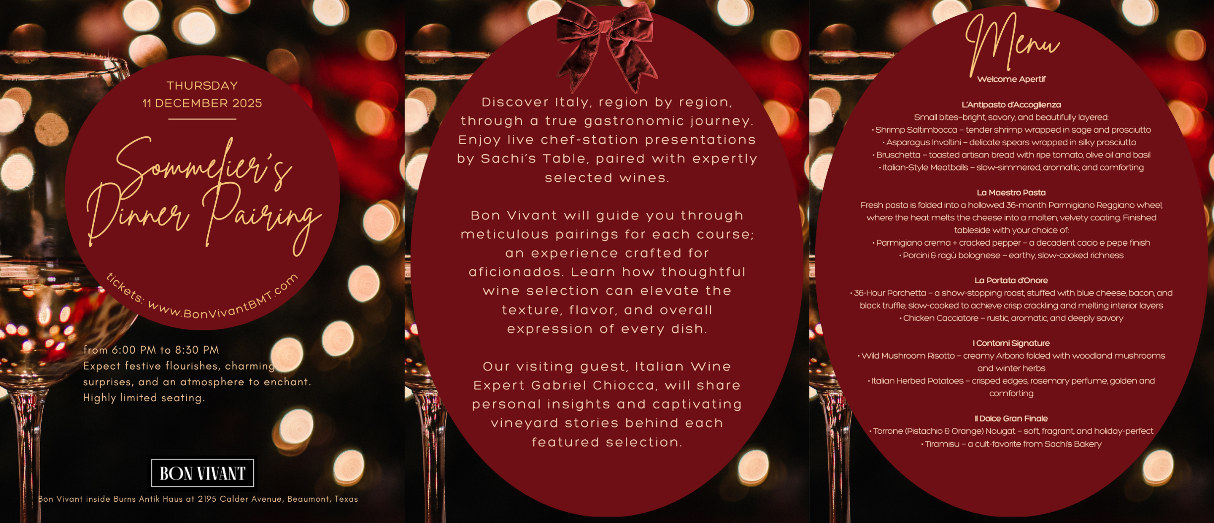 A Sommelier's Dinner Pairing: Italian Holiday