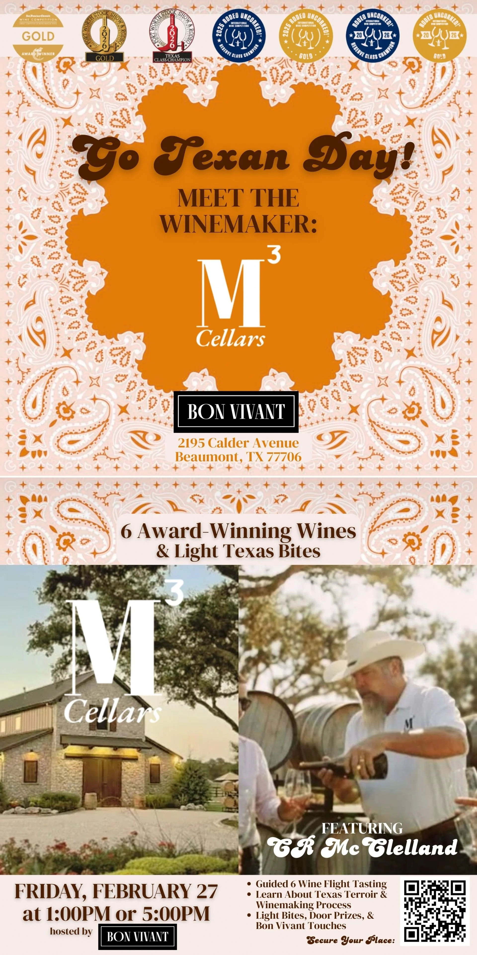 Meet the Winemaker: M3 Cellars (EVENING)