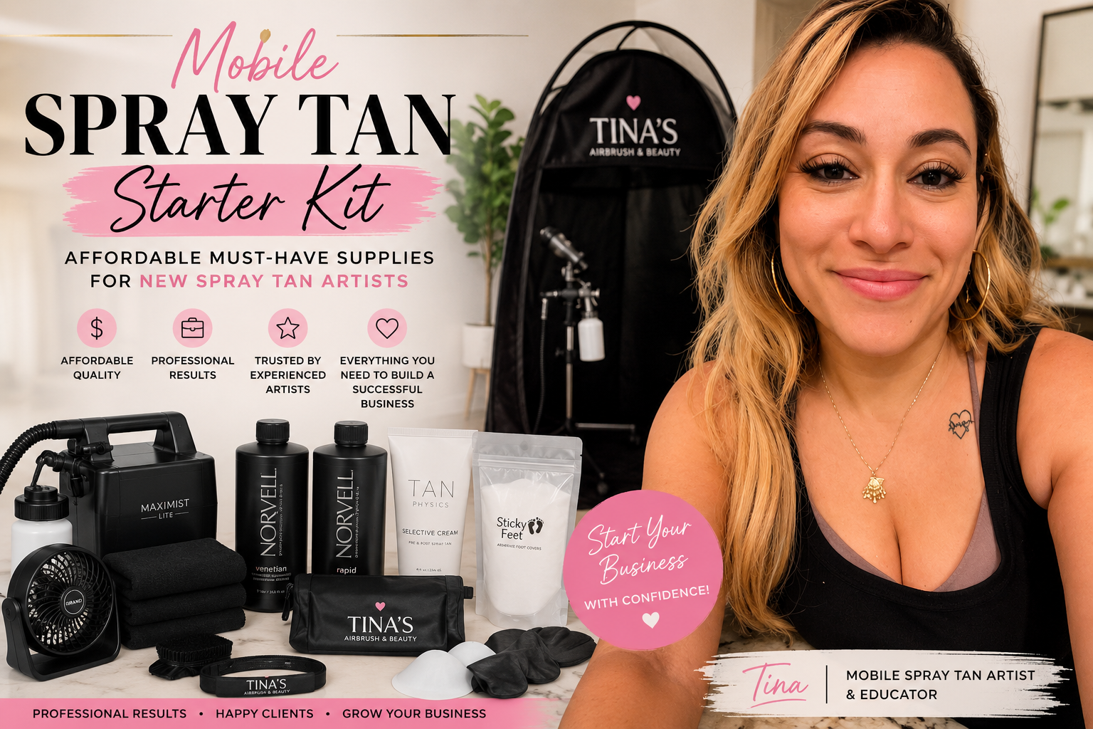 Mobile Spray Tan Starter Kit: Affordable Equipment &amp; Supplies for New Spray Tan Artists