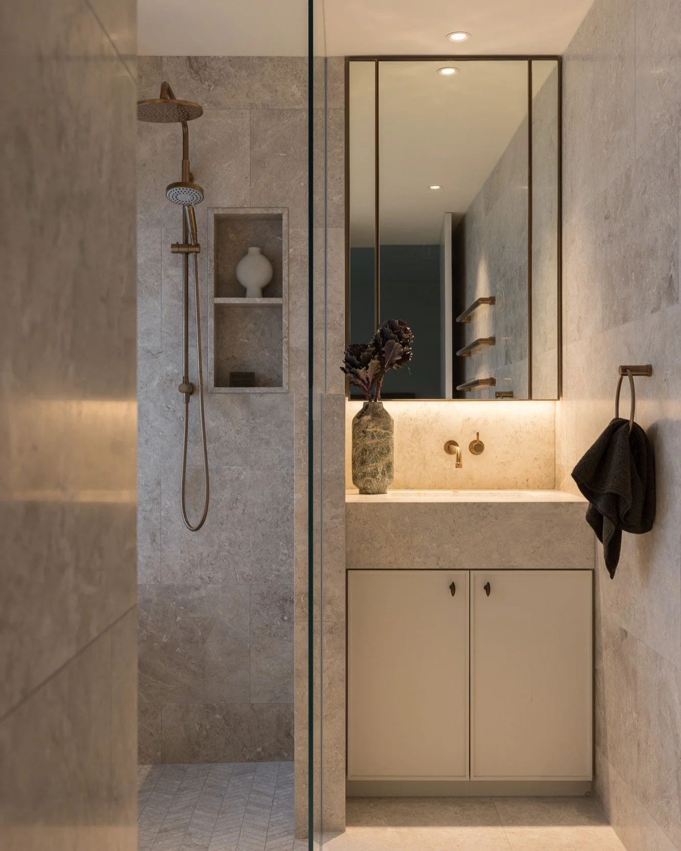 More light doesn&rsquo;t mean better light.

Brightness is often mistaken for atmosphere, but they are not the same. 

True depth comes from layered light - ambient, task, and accent in harmony, sculpting the space rather than flooding it. 

Downligh