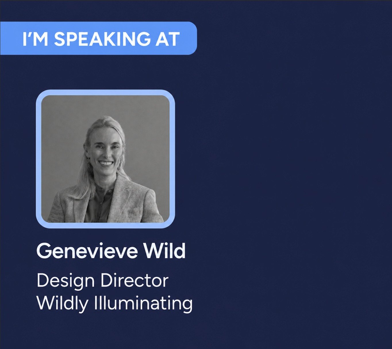 We&rsquo;re excited to share that Genevieve Wild will be speaking at the upcoming Kitchen &amp; Bath Show on the panel:

&ldquo;The New Luxury in Kitchens &amp; Bathrooms: Personalisation, Performance &amp; Future Trends.&rdquo;

Joining moderator, G