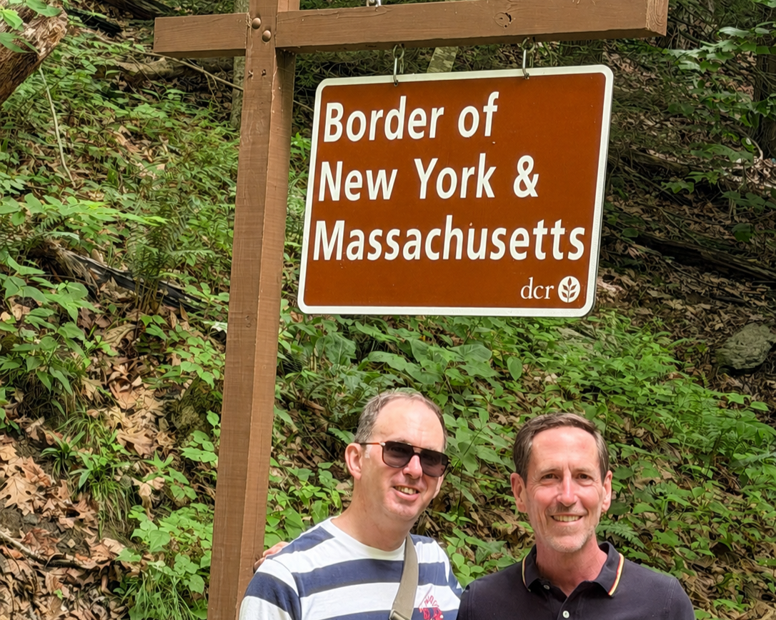 Todd Howard Ezrin and husband Mark at Bash Bish Falls State Park.