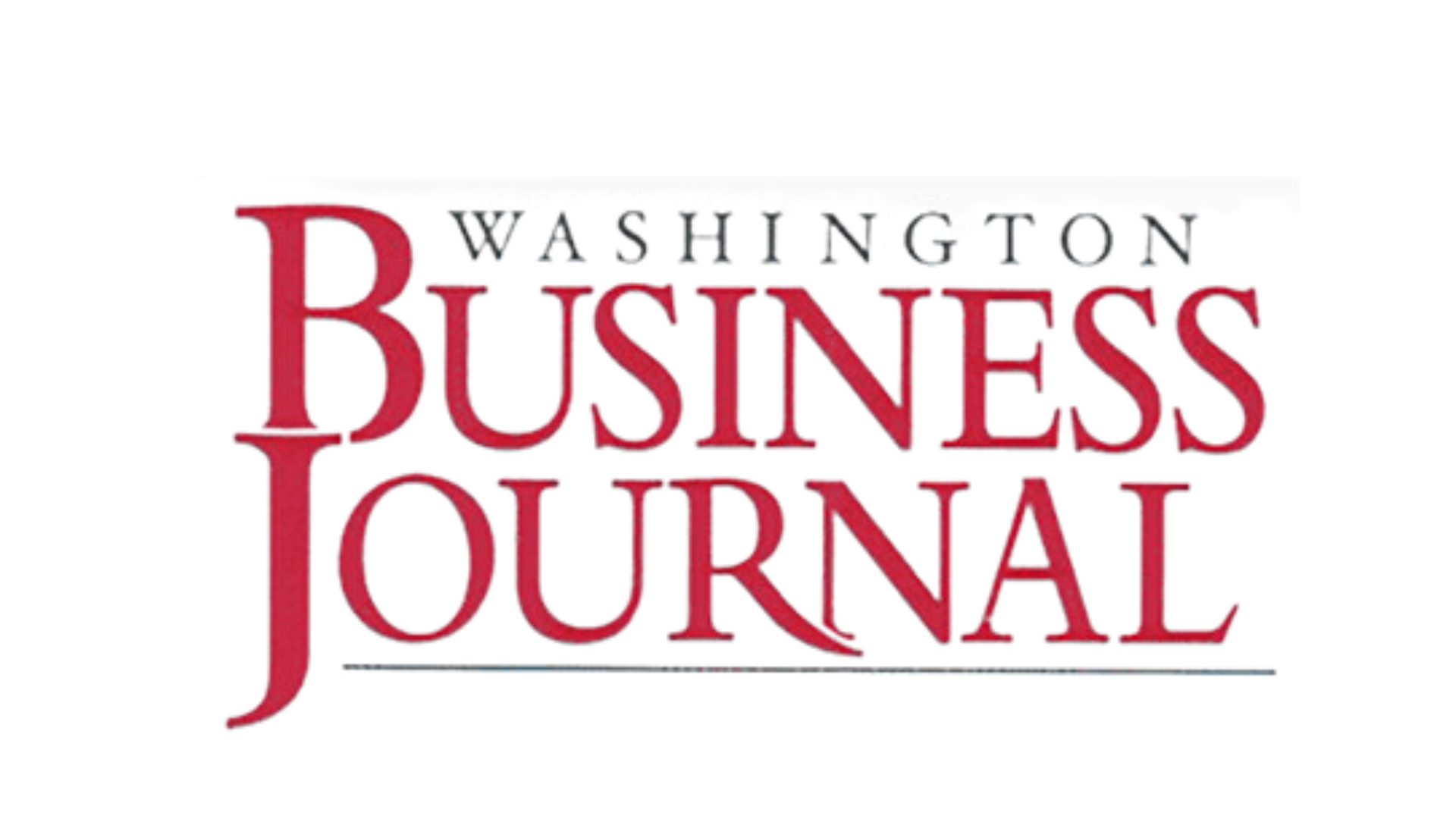 Washington Business Journal logo in red and white text.