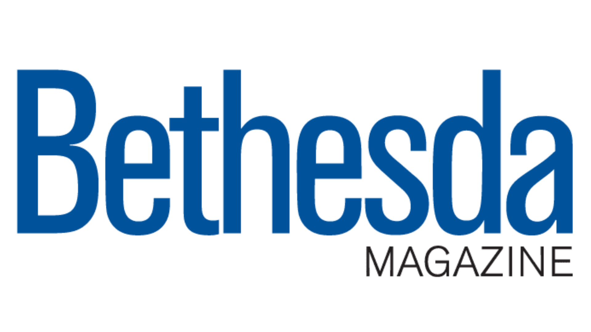 Bethesda Magazine logo with blue text.