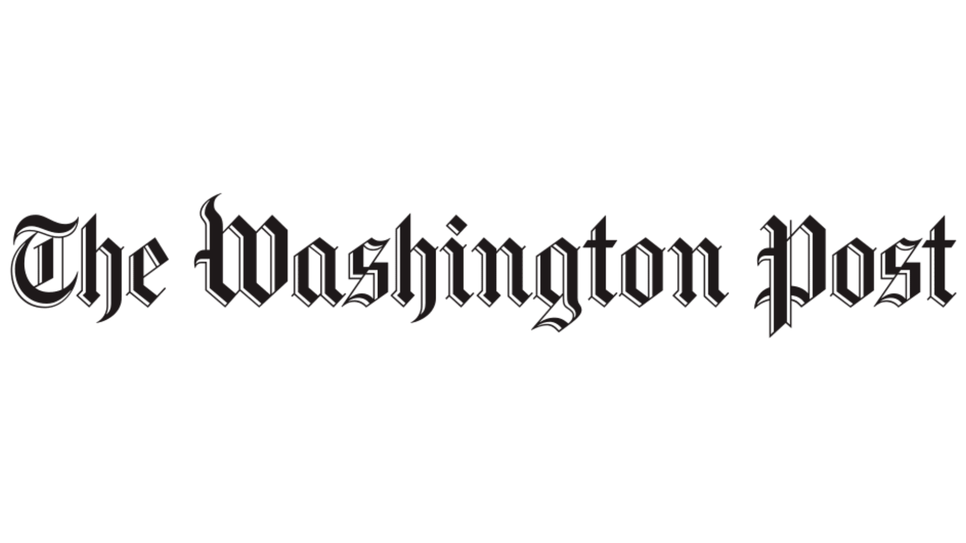 The Washington Post logo in blackletter font.