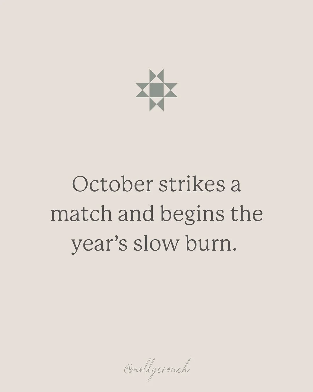 For four glorious weeks. Hello, October.