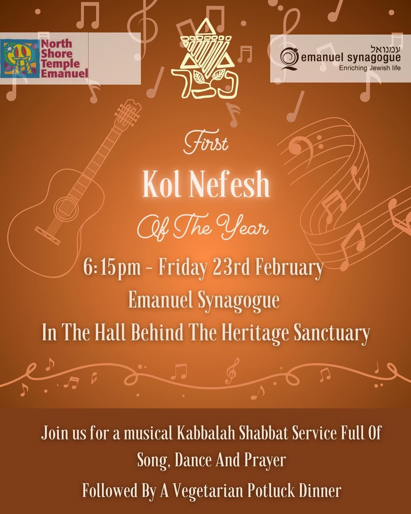 We are so excited to be kicking off the events of 2024 with Kol Nefesh this Friday! Can&rsquo;t wait to see you all there!