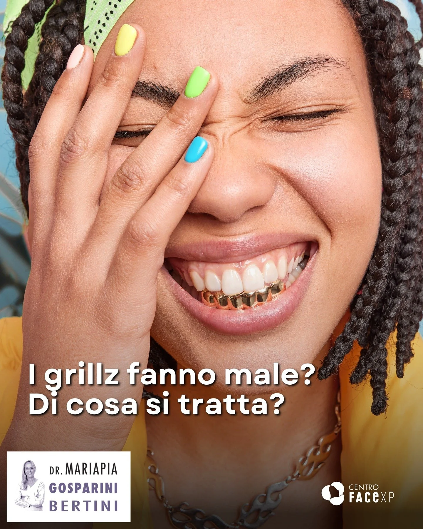 Sai che cosa sono i grillz? 💎💎

Si tratta di veri e propri gioielli che impreziosiscono il sorriso e di solito ricoprono tutta la parte anteriore dei denti, da canino a canino, ma possono essere realizzati anche per un solo dente, a
seconda dello s