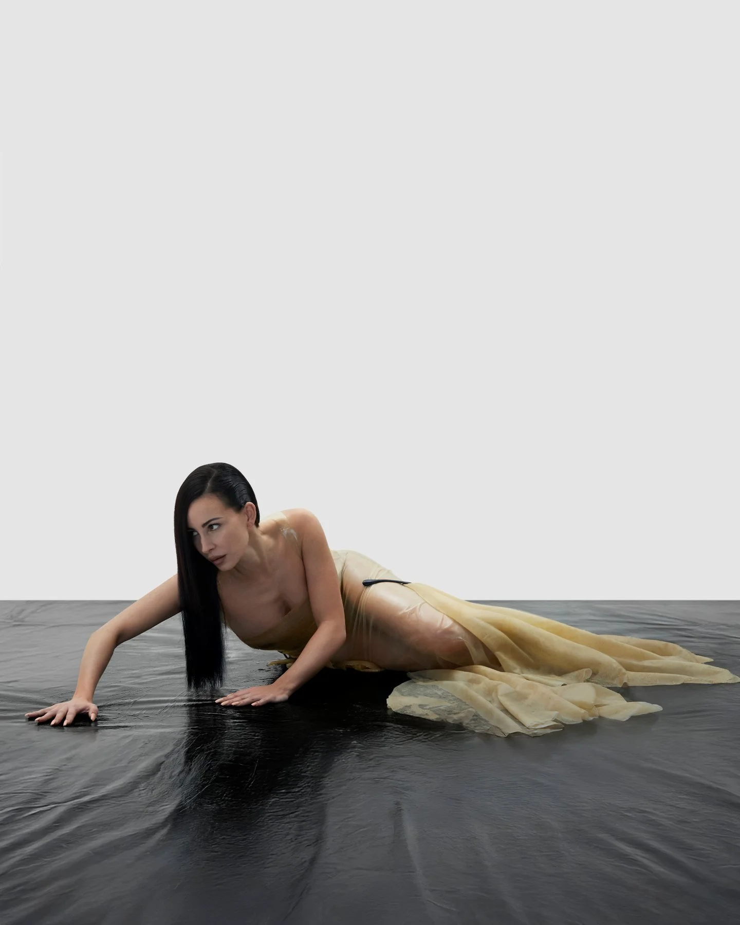 BIIA covered in translucent natural latex skins by Janine Grosche / PATH for the Human Skin EP cover, 2025.