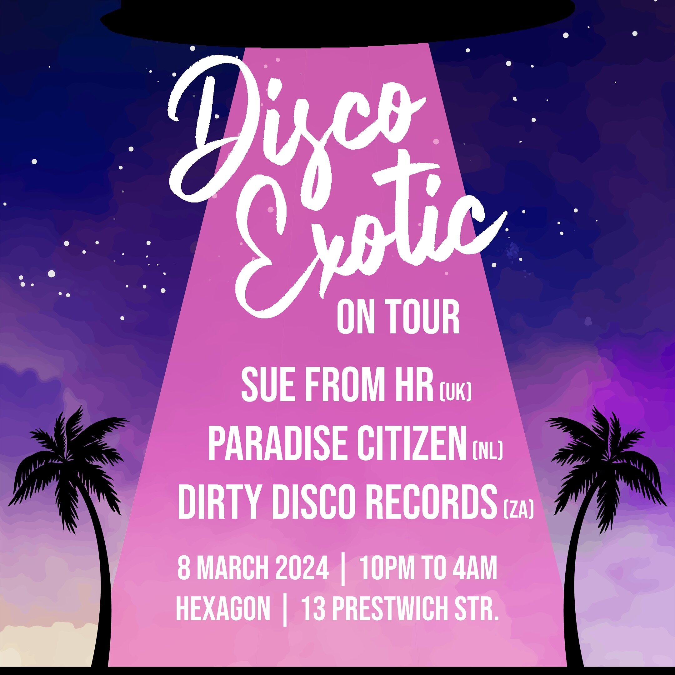 Well hello there! Here&rsquo;s some exciting news, @discoexotic is in town and together with @paradise.citizen we&rsquo;re all putting on a party! We&rsquo;re even giving away free tickets, all you have to do is fill out our free ticket form! 

Havin