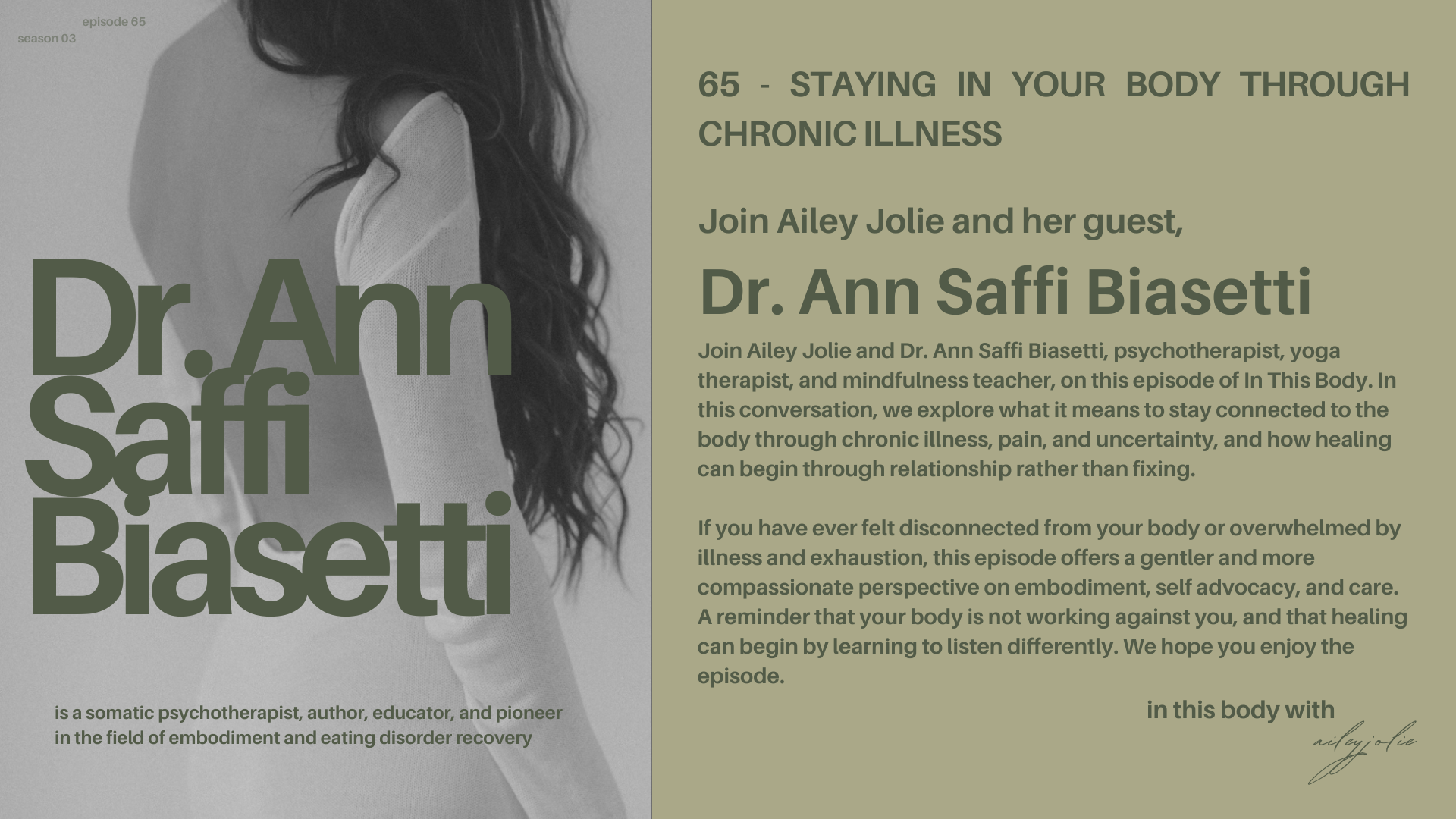 Episode 65: Dr. Ann Saffi Biasetti