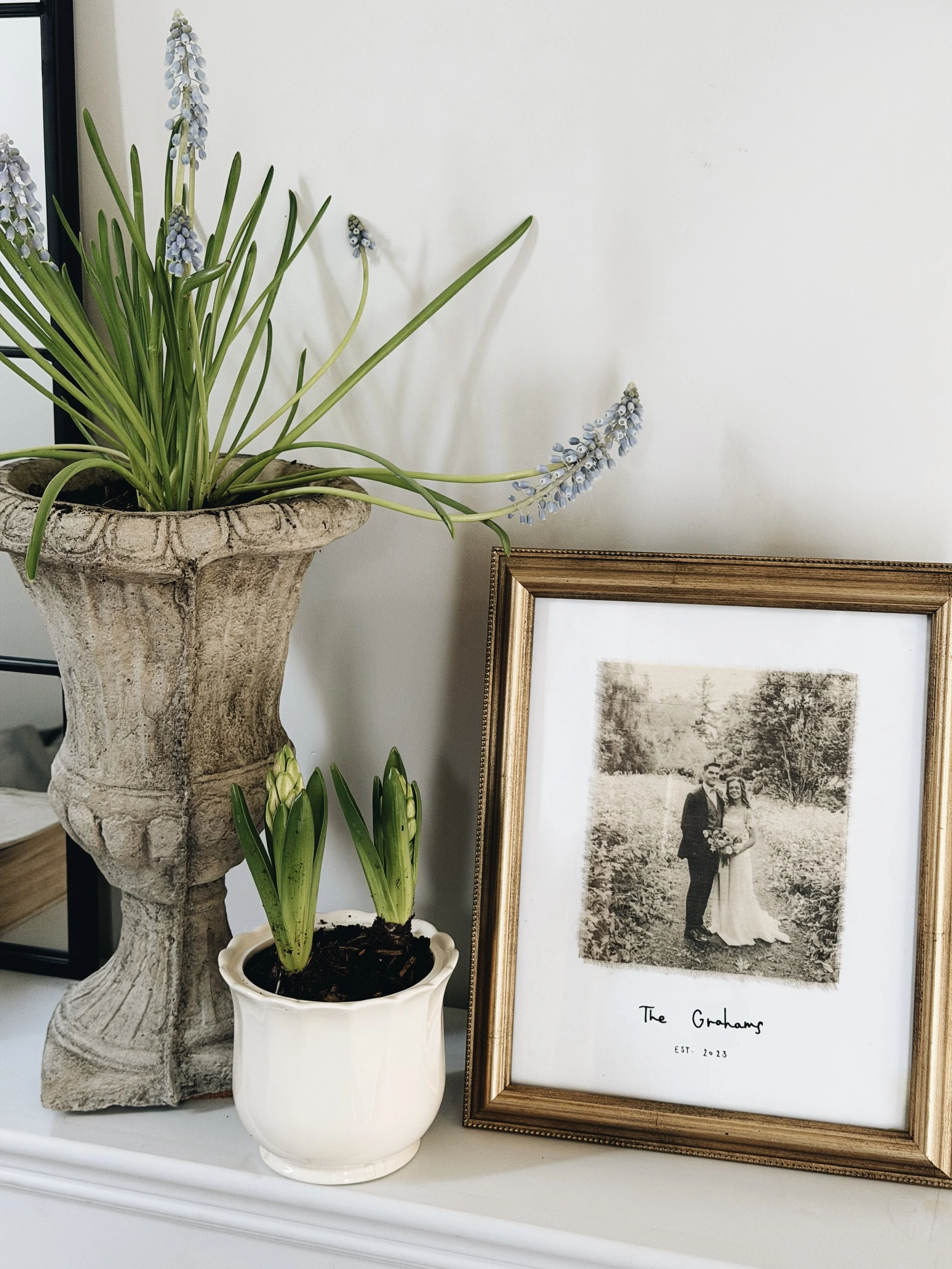 Vintage Fabric Picture Frame