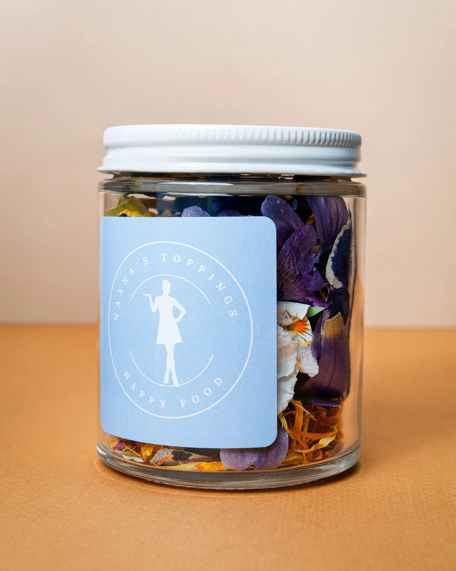 Edible whole flower confetti topping