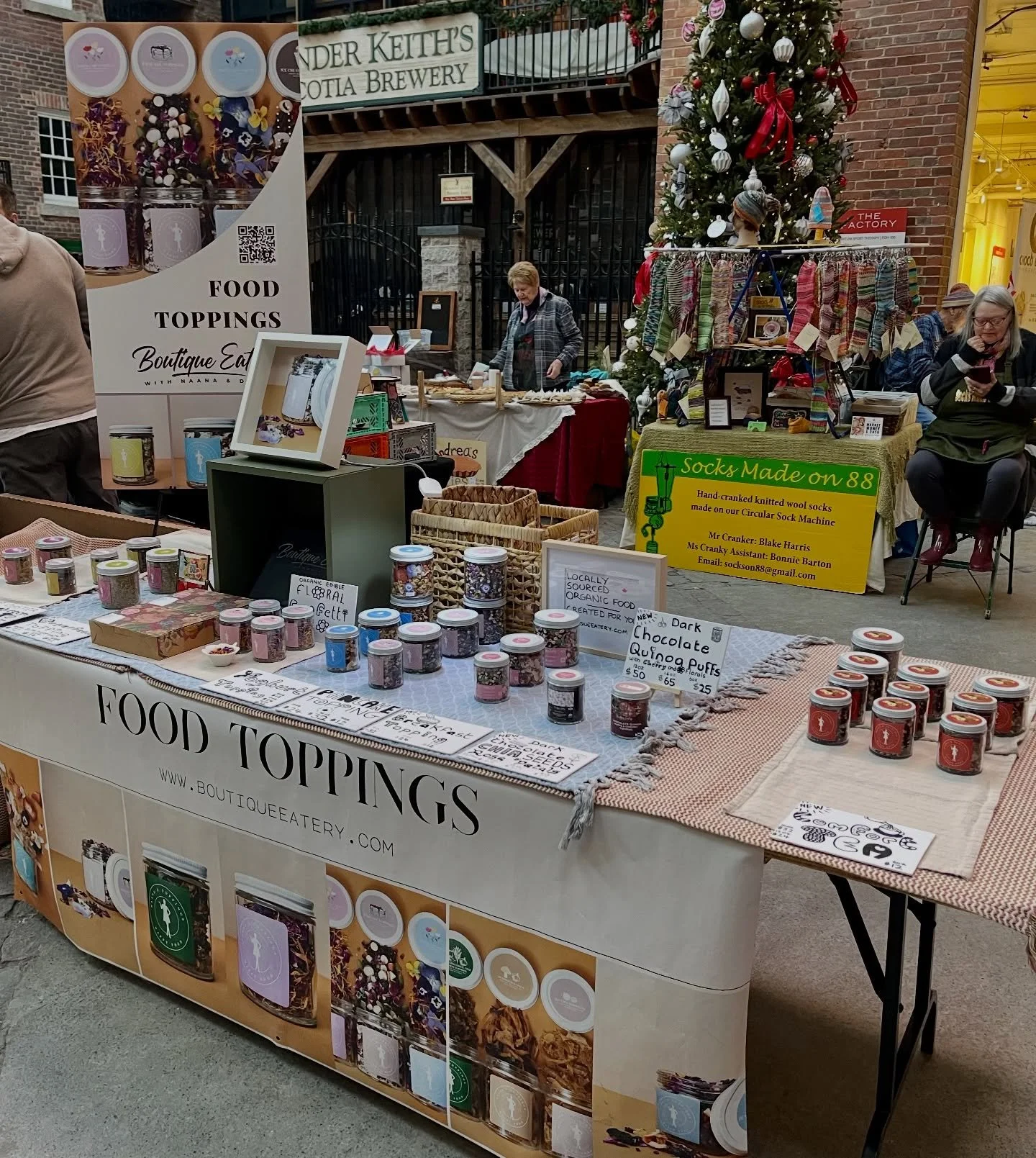 We&rsquo;re at the Halifax Brewery Market with our delicious food toppings 🤗. #boutiqueeatey #halifaxbrewerymarket #hfxbrewerymarket