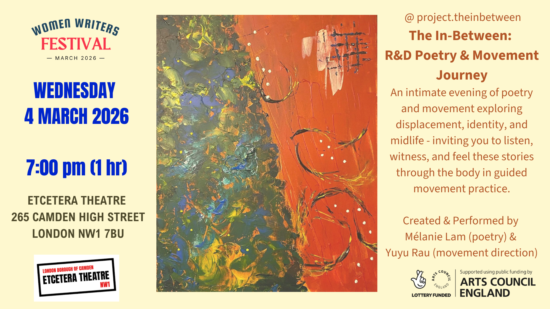 The In-Between: R&amp;D Poetry &amp; Movement Journey&nbsp;(women writers festival) 