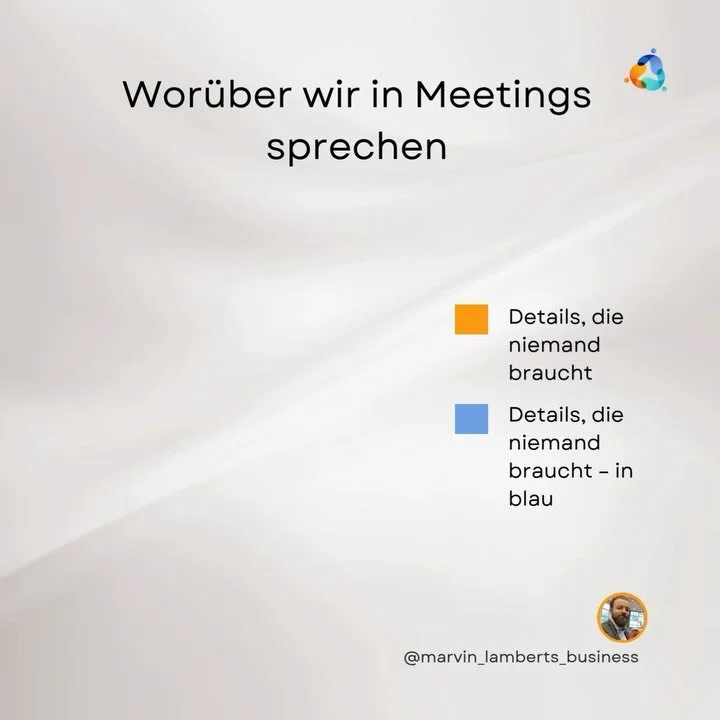 🚩Machst du dir Sorgen um deinen Feierabend weil der Tag zu voll mit Meetings ist?
Weil ich es erst heute wieder geh&ouml;rt habe: 
Meetings werden leider immer noch zu oft ineffizient gestaltet. Das ist auch eine Form von Kommunikationsoptimierung. 