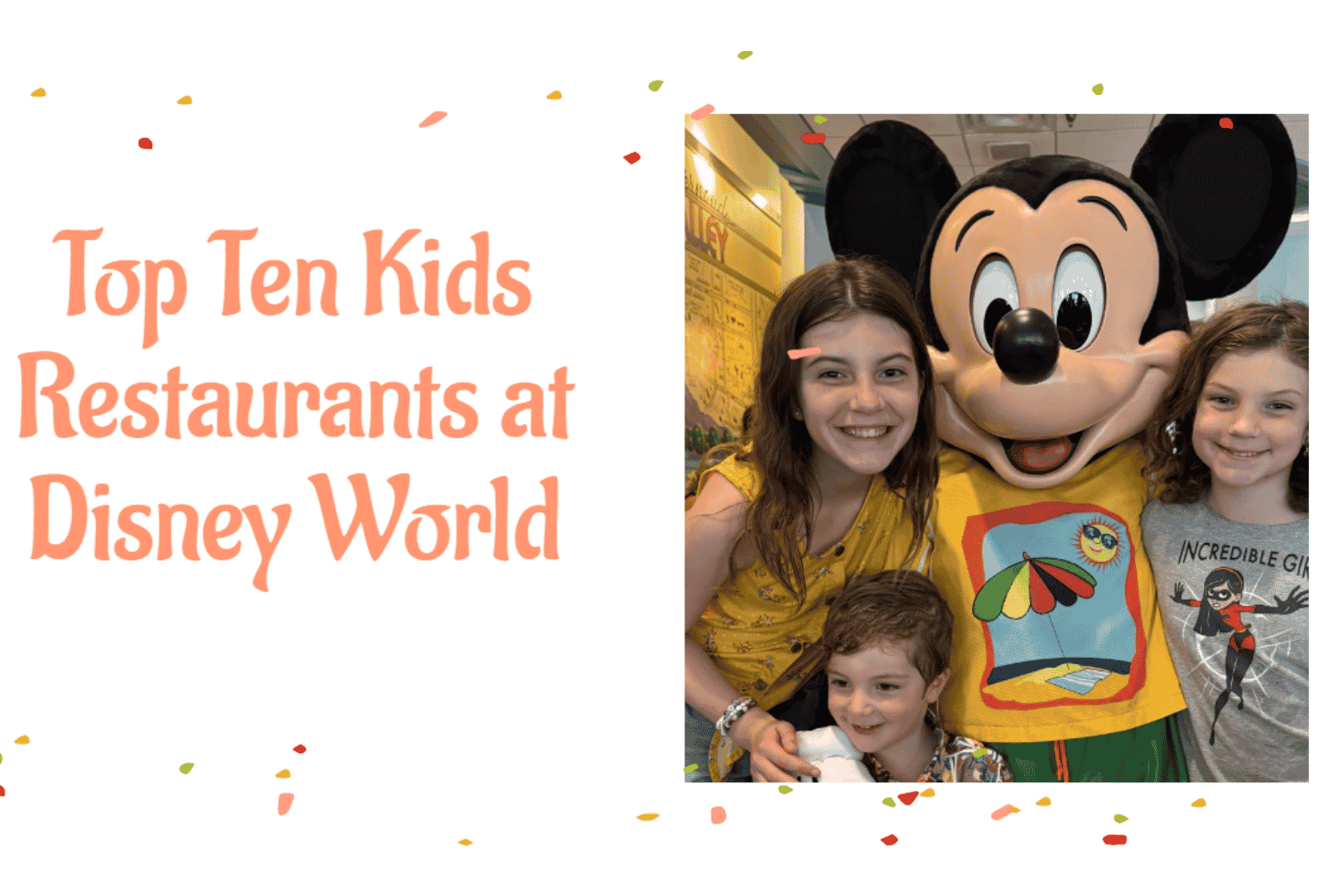 Top Ten Kids Restaurants at Disney World