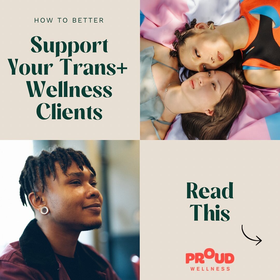 Last week we celebrated our 🌈Proud Wellness 🏳️&zwj;⚧️Trans+ Directory members with a series of spotlight posts and IG lives.

📣 However&hellip;there was one more question I asked that I didn&rsquo;t share with you last week...

🛎️ Because the ans