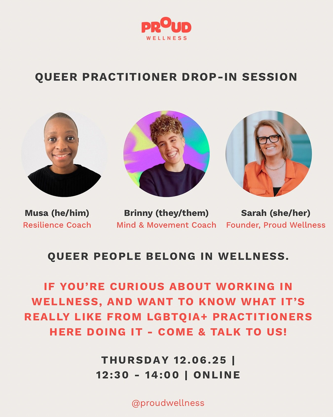 This Pride Month We&rsquo;re 🏳️&zwj;🌈RECLAIMING WELLNESS🏳️&zwj;⚧️

🌈Queer People BELONG In Wellness!

If you&rsquo;re curious about working in wellness, or want to know what it&rsquo;s like from people actually here doing it, then join our drop-i