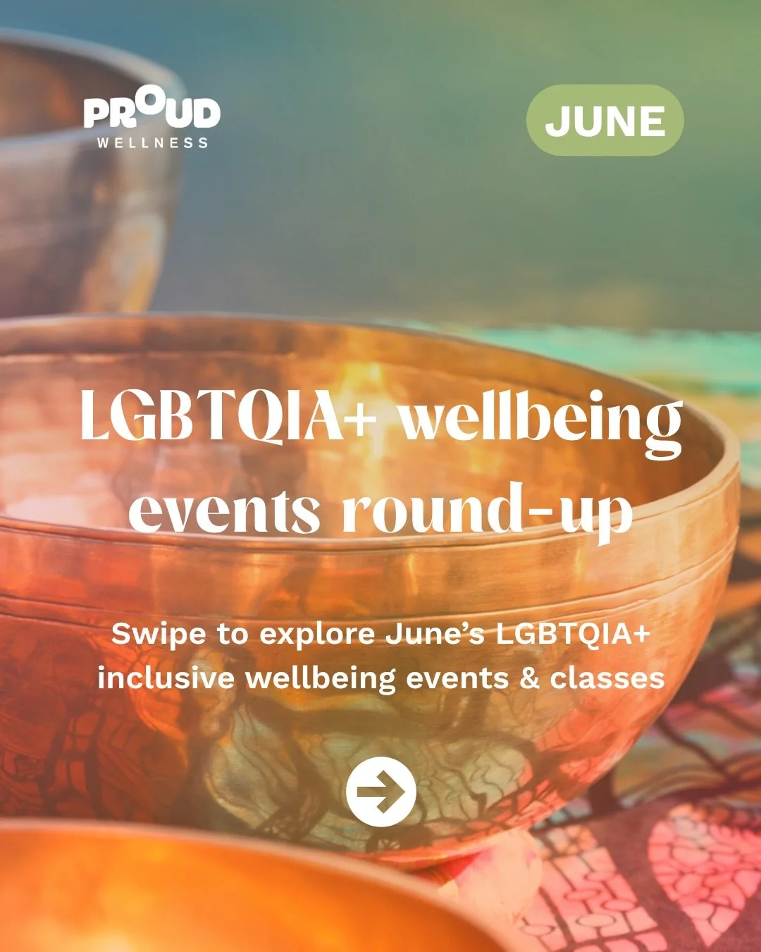 June&rsquo;s LGBTQIA+ Wellbeing Events roundup is here! 🌈🥳

👉 Swipe through to check out a wonderful mix of online and in person LGBTQIA+ led inclusive classes, retreats and activities including:

✨ Yoga in Worthing with @zephyrose_ruth 

✨ Queer 