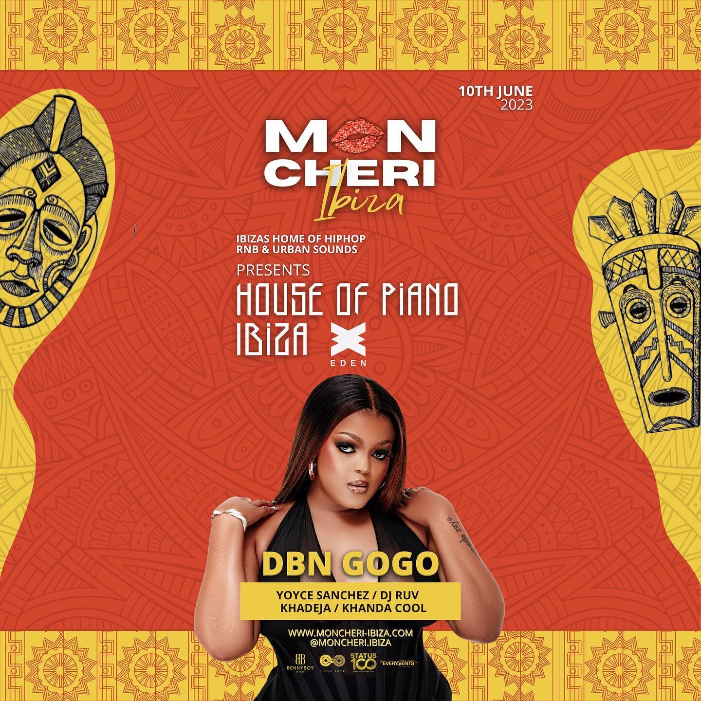 Mon Cheri 👄Ibiza Presents &ldquo;HOUSE OF PIANO &rdquo; 🎹

Special Act @dbngogo ✨🇿🇦📢

Is Coming All The Way To Ibiza 🇪🇸 10TH June 🗓️ To Shut It Down ! 😮&zwj;💨🔥

A Night Full Of Amapiono 🎹 Special Guests &amp; Live Acts ! 💃🏾 

SOUNDS BY 