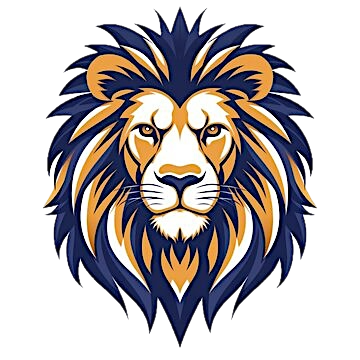 Logo of a lion for the Global Academy of South Carolina