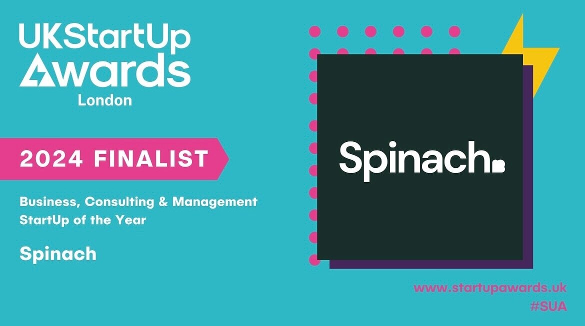 It's been a big week here at Spinach with the launch of a few big global clients, implementing a new sales strategy and getting ready to exhibit at #LearningTech... 

But the news that we've been chosen as finalists for the @startupawardsnational has