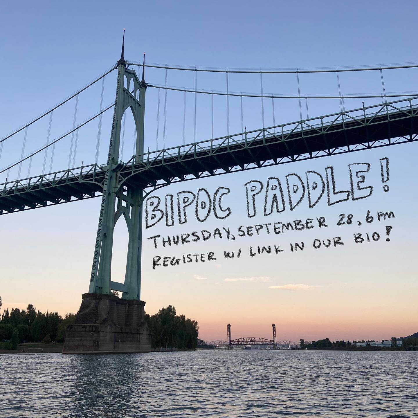Our BIPOC paddle is happening in 1 week!! Join us on Thursday, September 28th at 6pm for a chill evening paddle! Register with the link in our bio 🌅