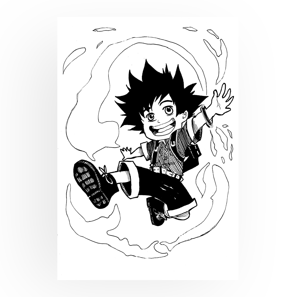 Chibi Satoru – Original Illustration (A5, Hand-Drawn)