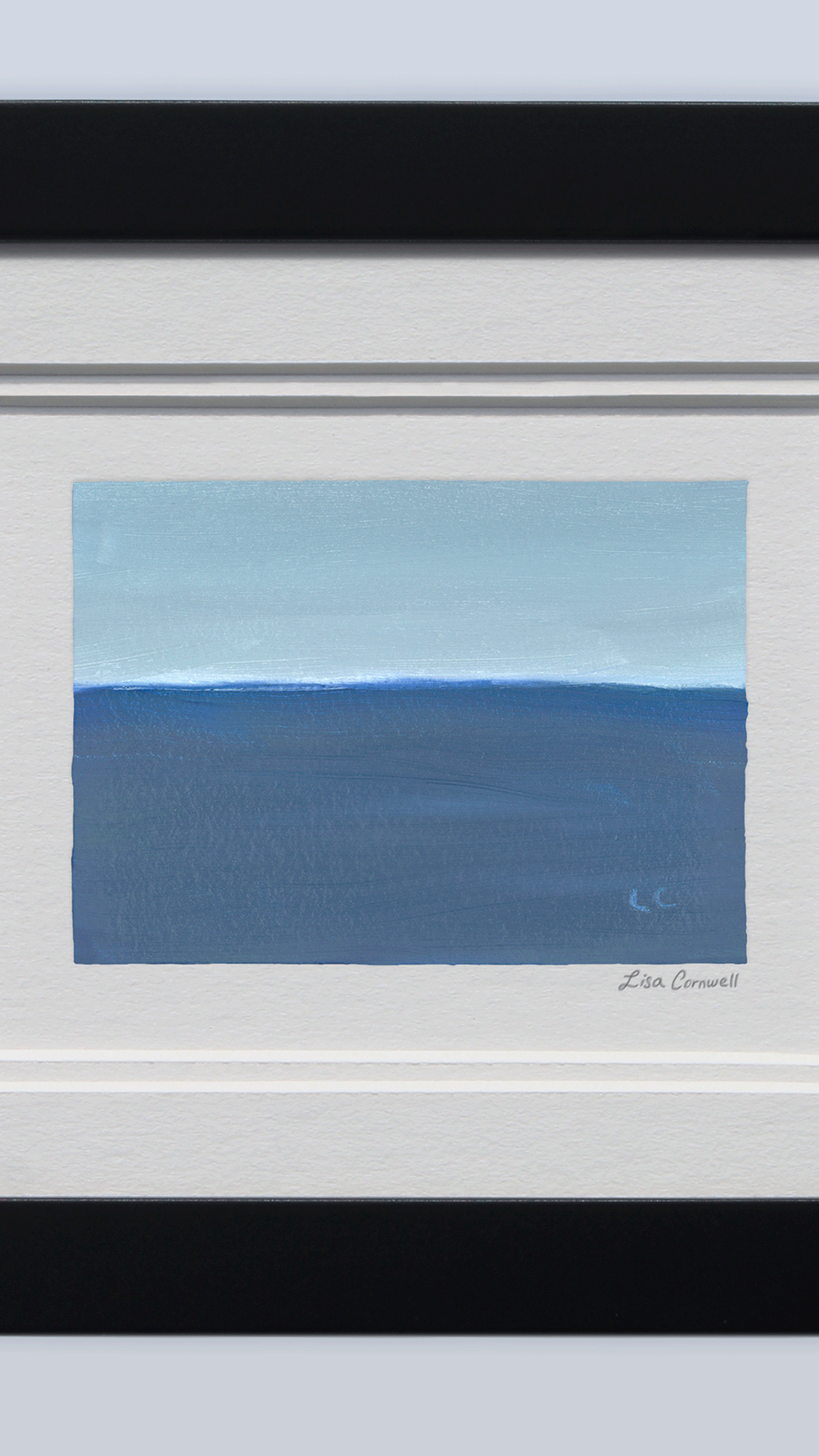 原画　『monsoon, blue.』 Fort Niagara Beach Hilltop View: Framed Plein Air Color Match