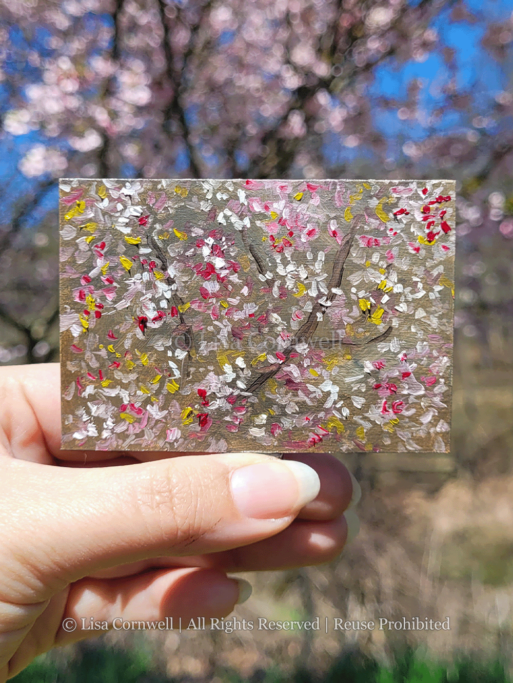 絵画 ゴルグ トナイト Tonight Two Mile Crabapple: Framed Plein Air Color Match Illusion — Lisa