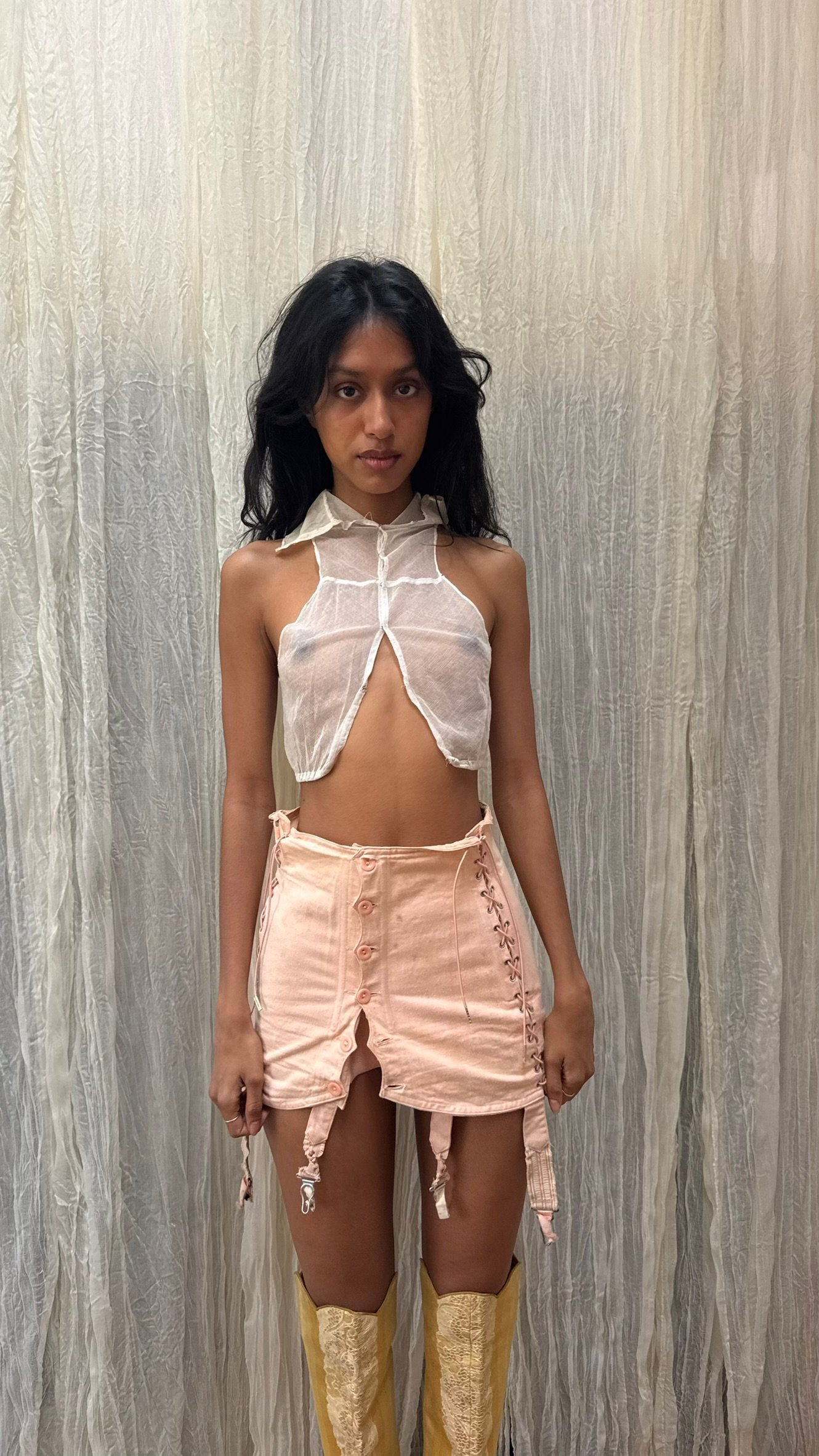antique dickie net top (XS)