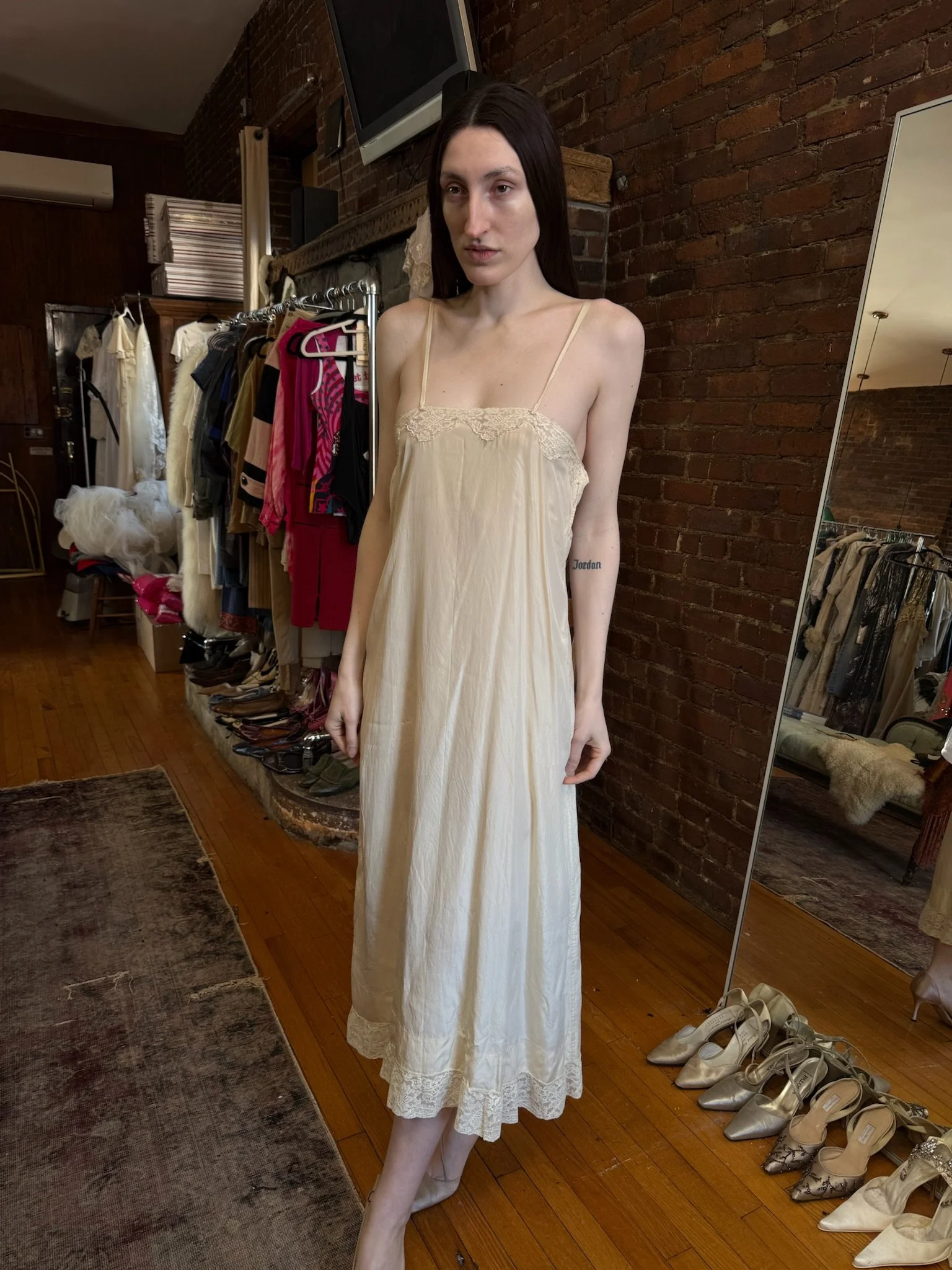 1920s loose silk slip (XS-S)