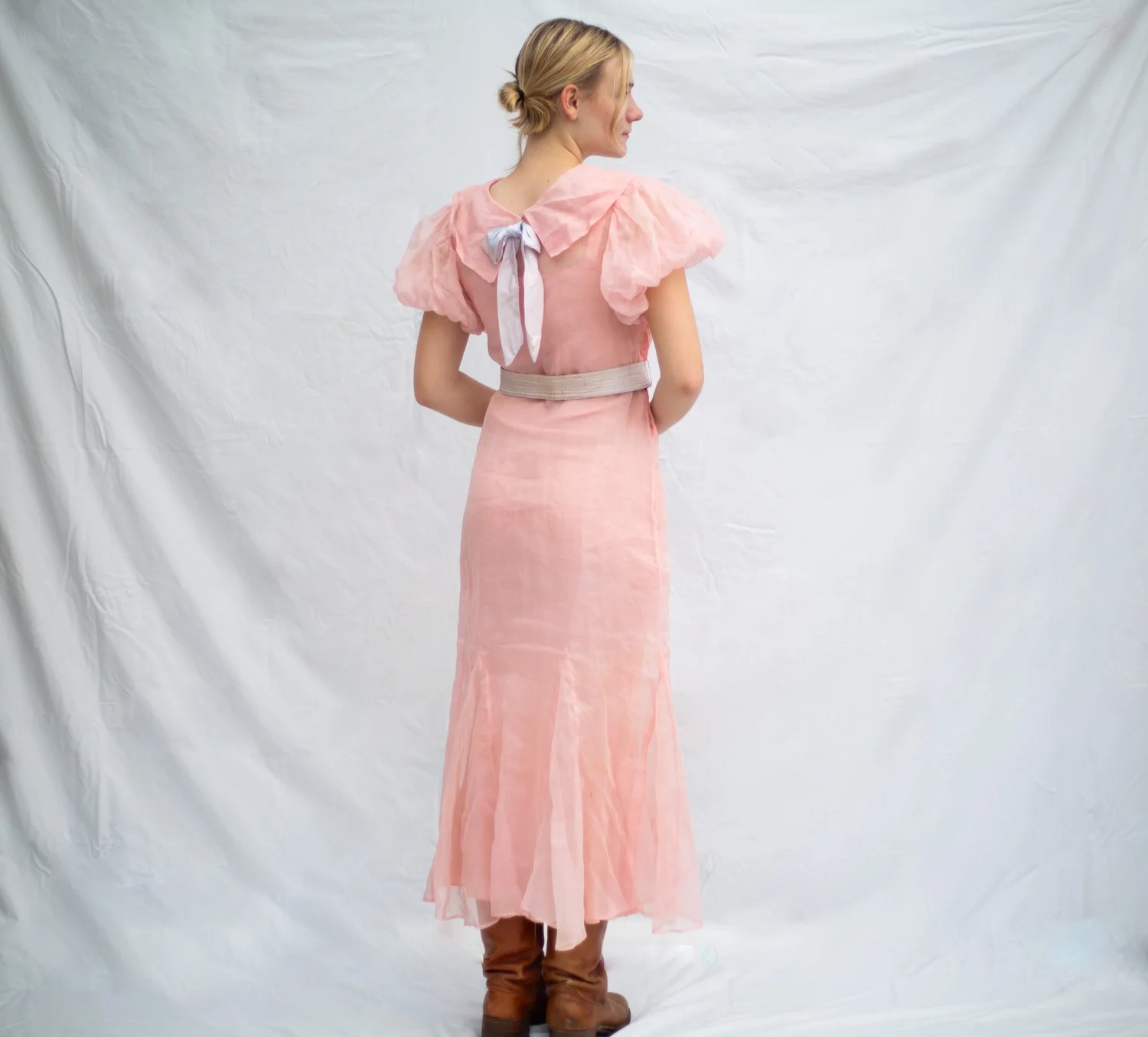 open lace back dress 1930s Pink Floral Print Cotton Bias Cut Slip Dress Short Cap Sleeves –  Breath Of the Earth