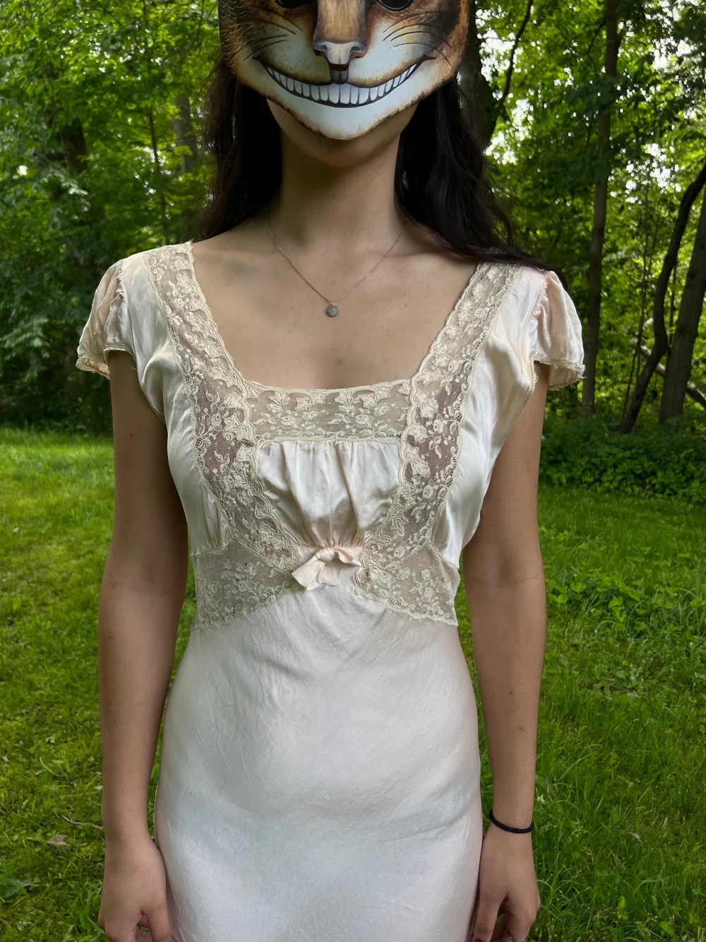 1930s silk slip dress 1930s Champagne Silk Bias Slip Dress Blossom Vintage