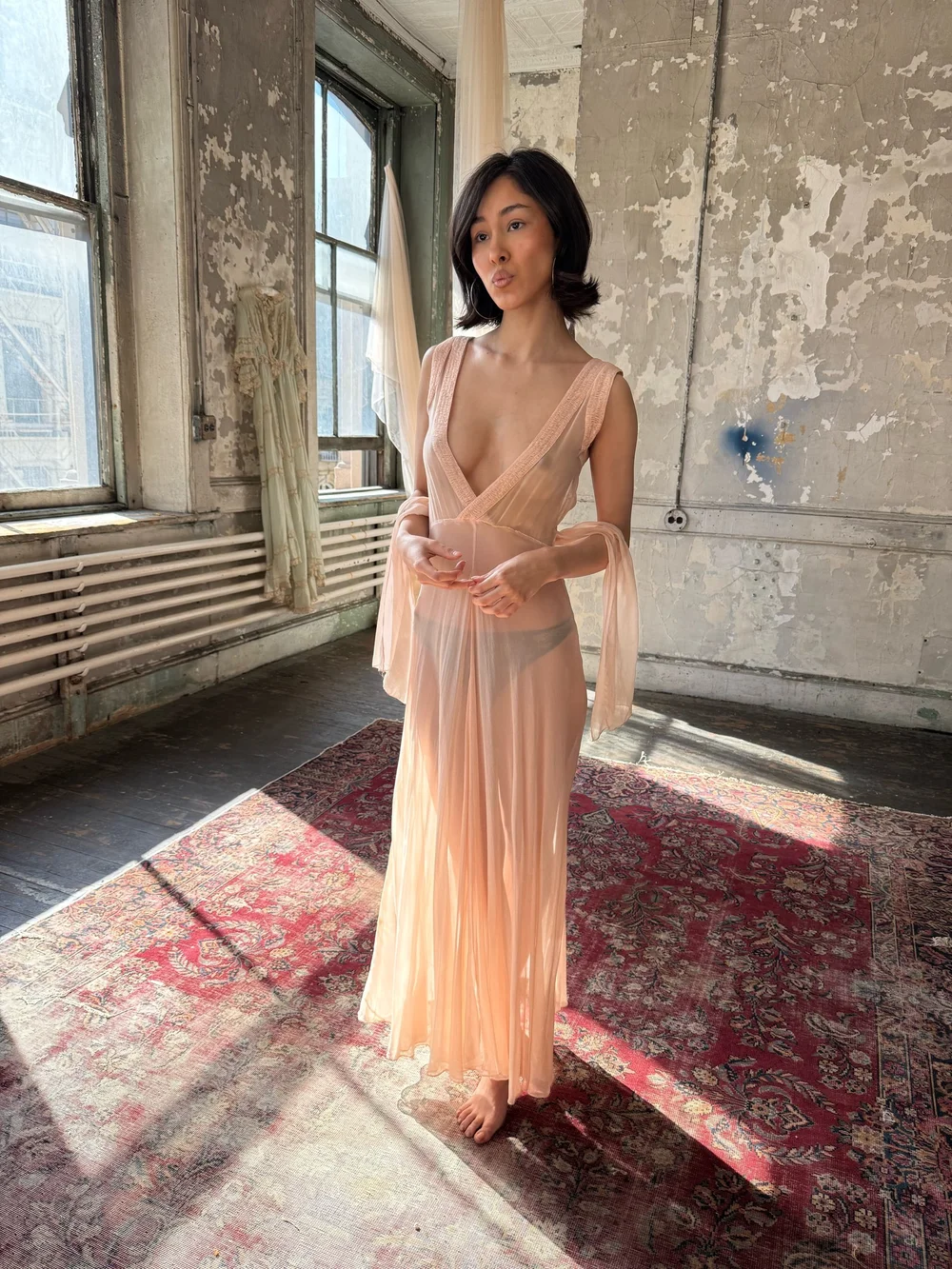 Wine Premium Silk Gown