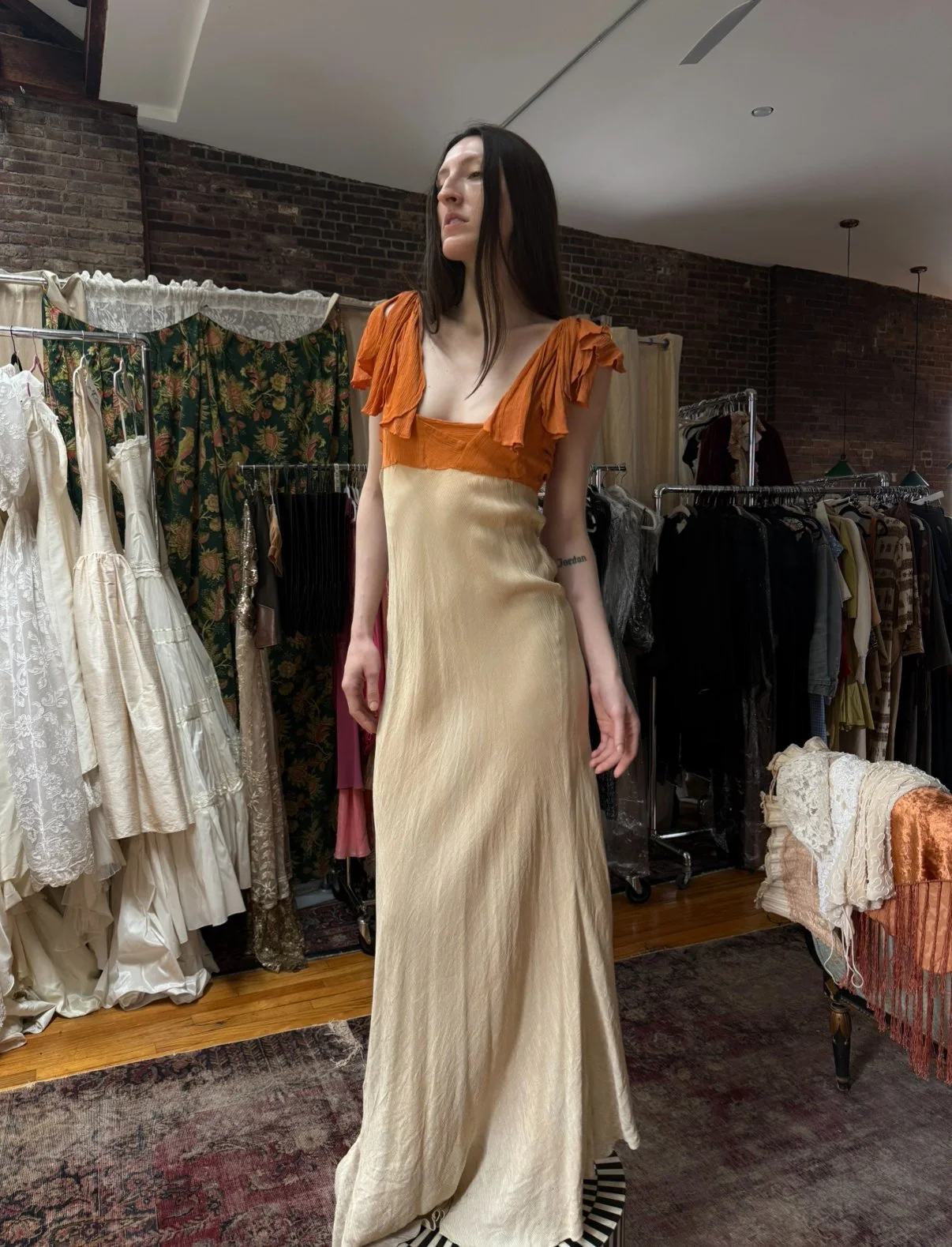 1930s sunset flutter gown (XS-S)