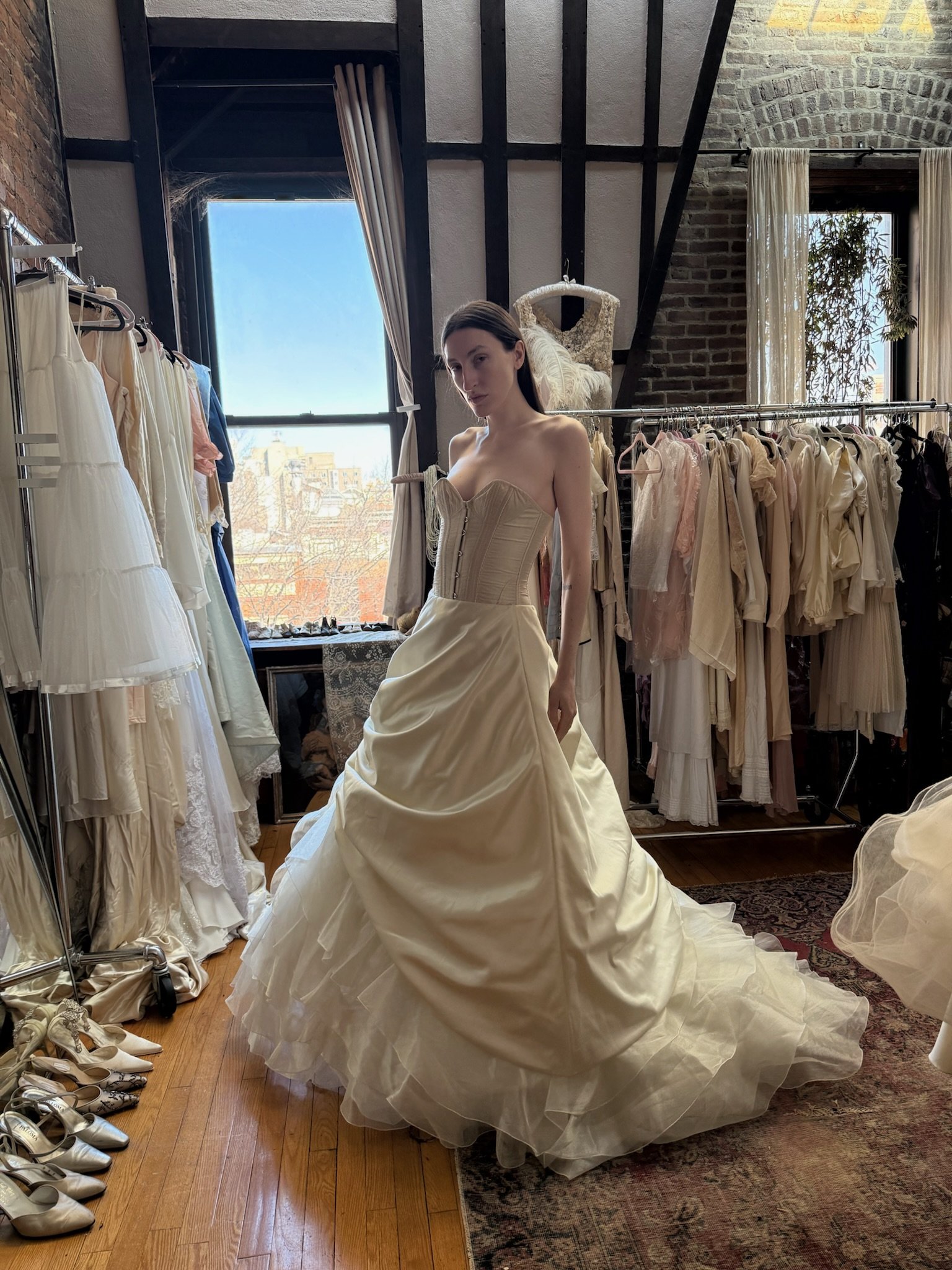 gathered bridal skirt (S)